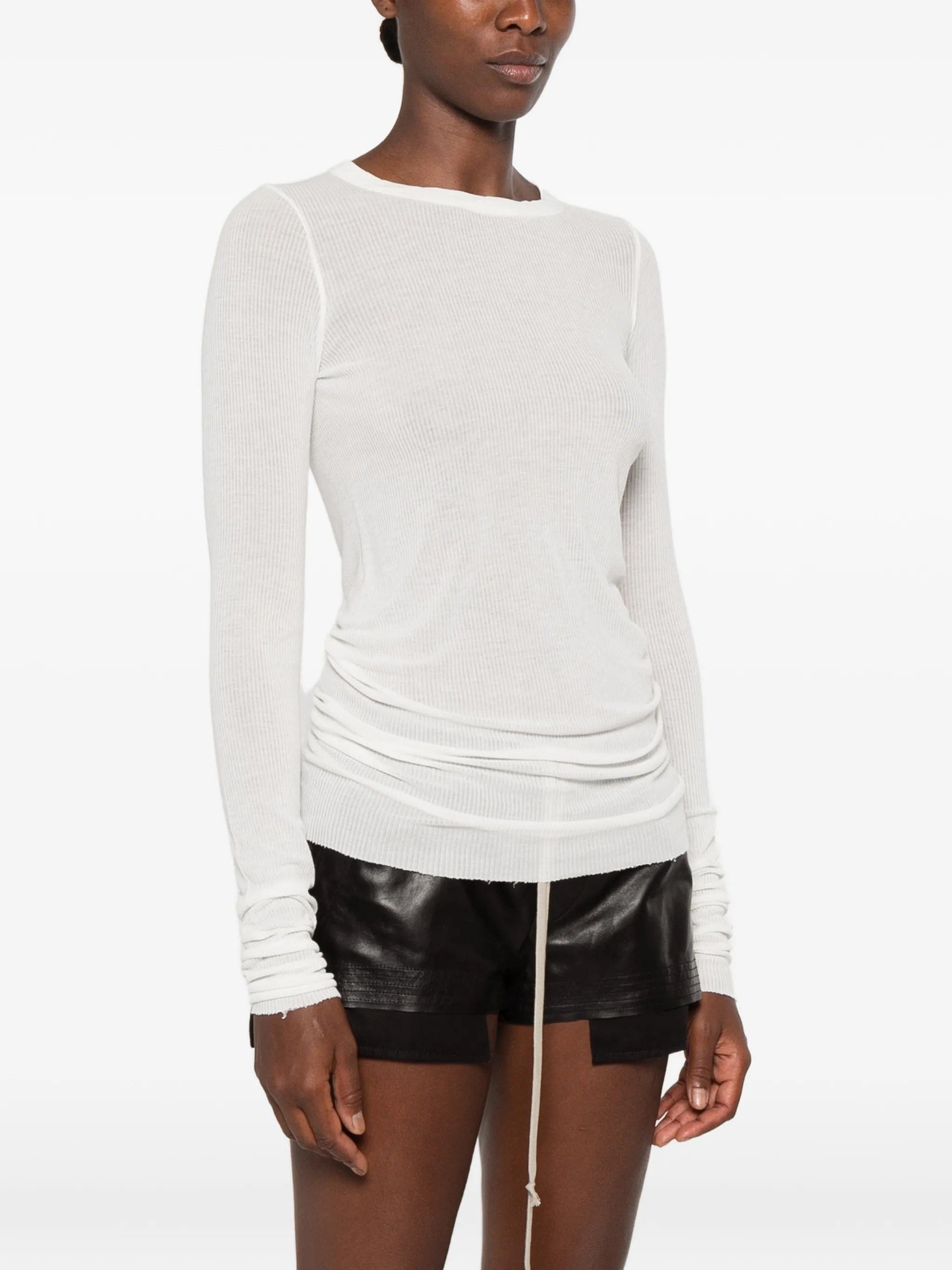 Rick Owens ribbed - knit long - sleeve T - shirt