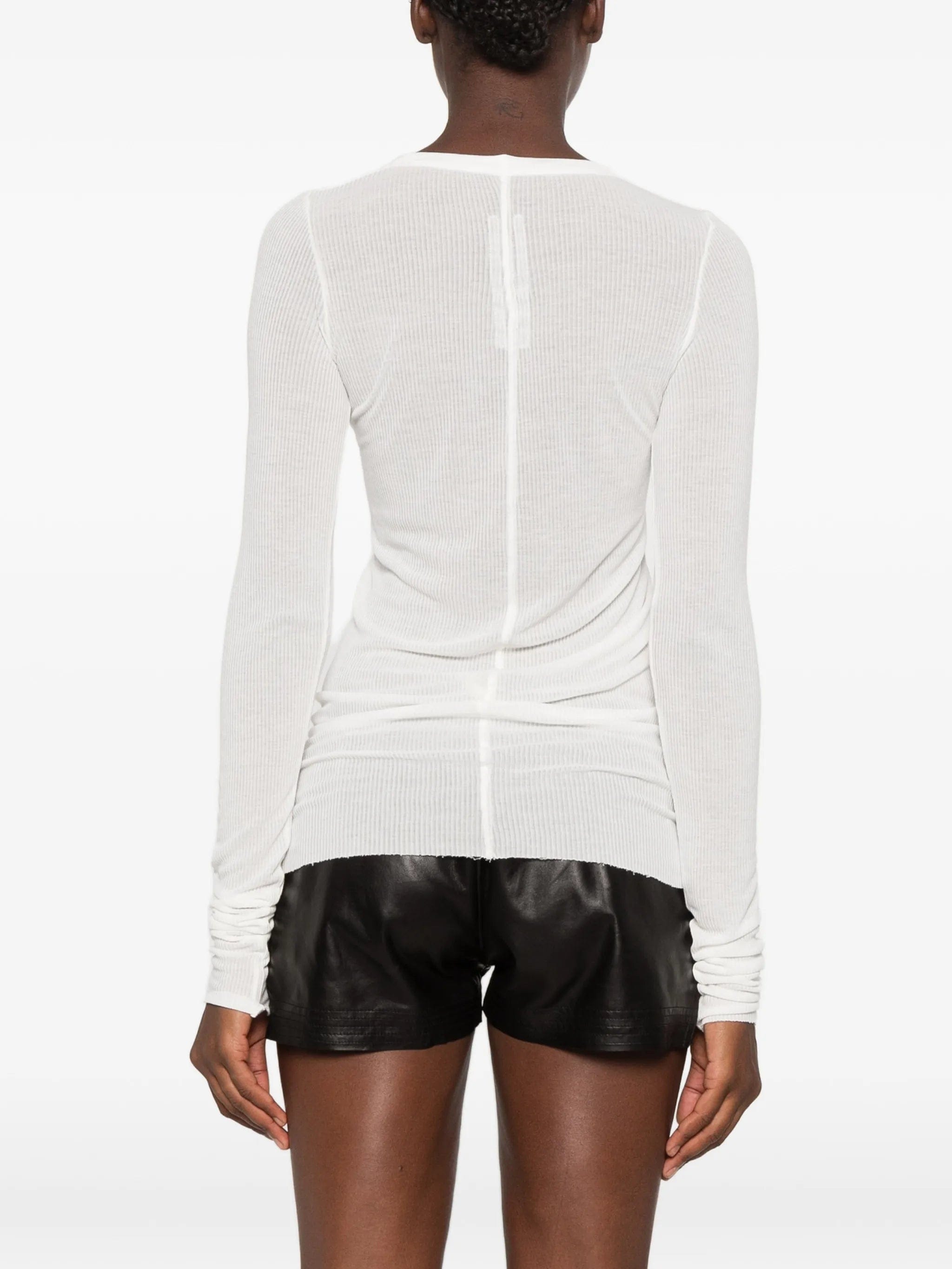 Rick Owens ribbed - knit long - sleeve T - shirt