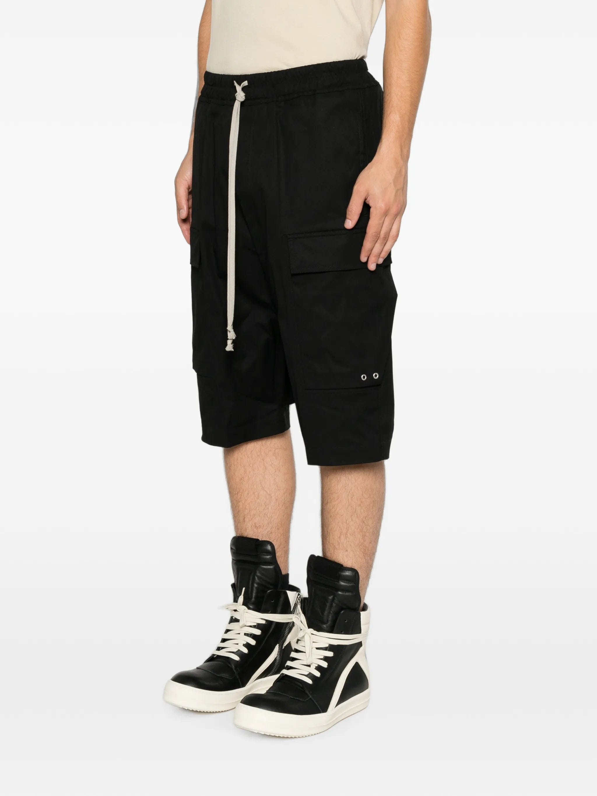 Rick Owens elasticated - waistband cargo shorts