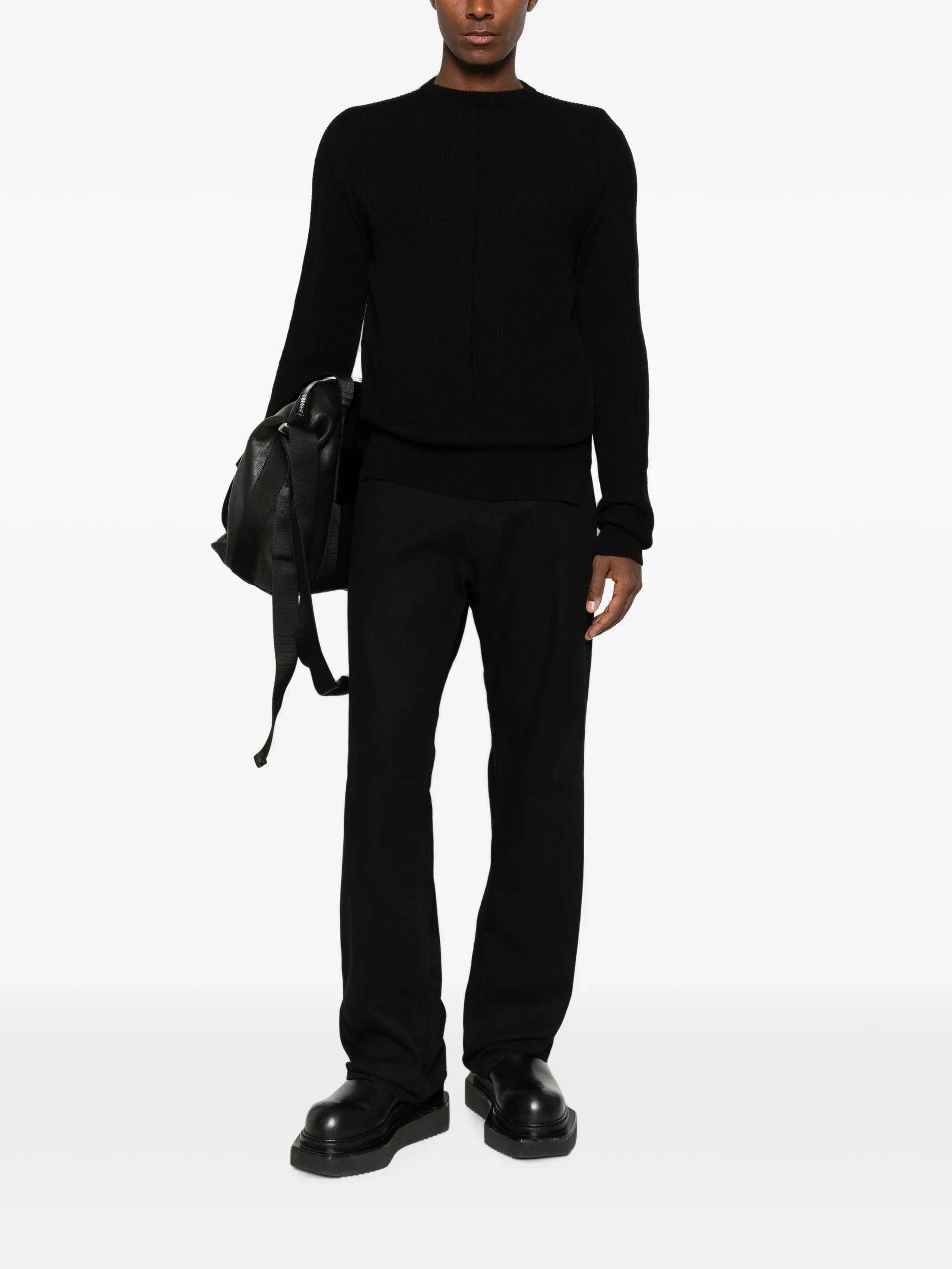 Rick Owens ribbed - knit Fisherman sweater