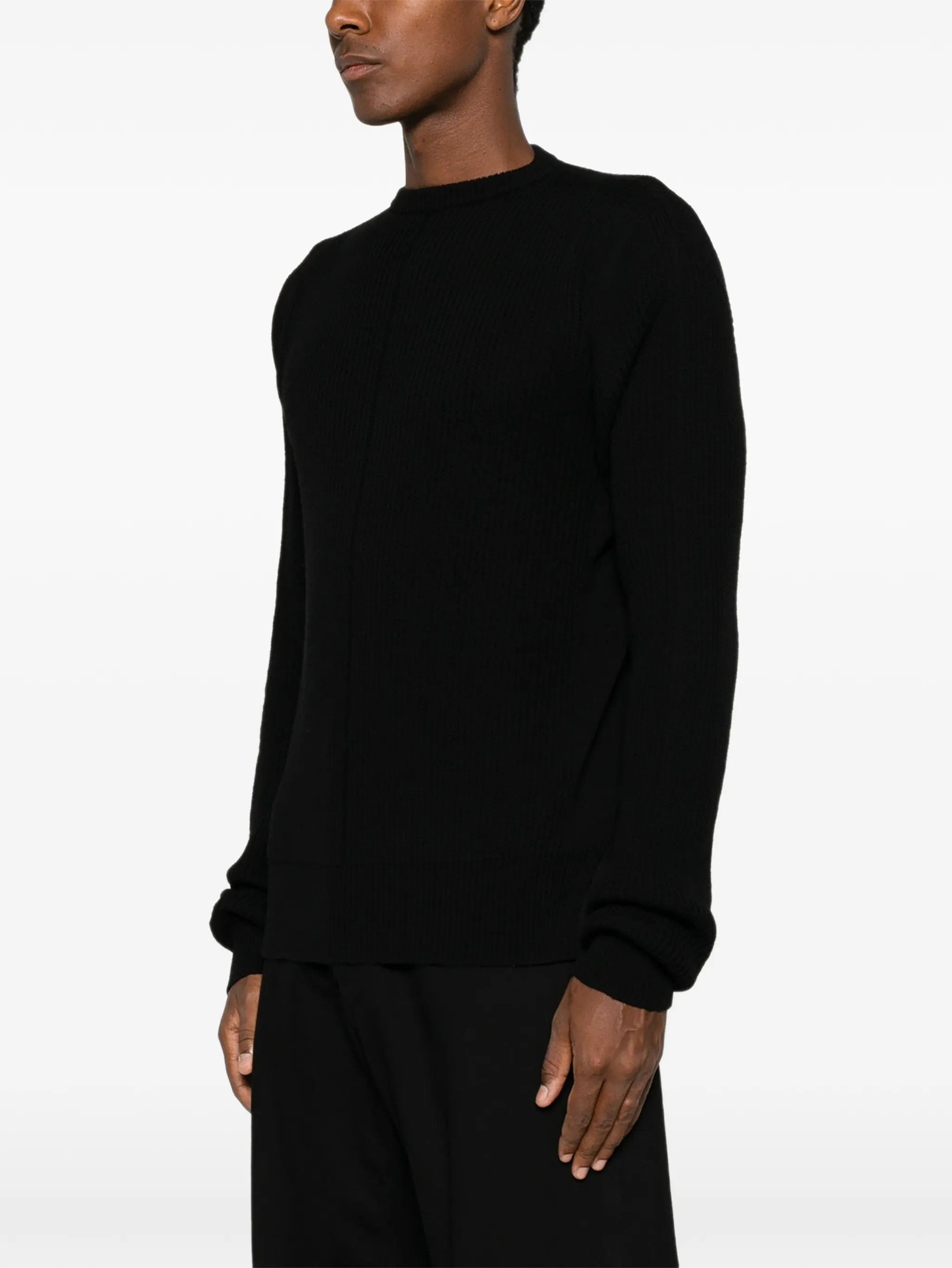 Rick Owens ribbed - knit Fisherman sweater