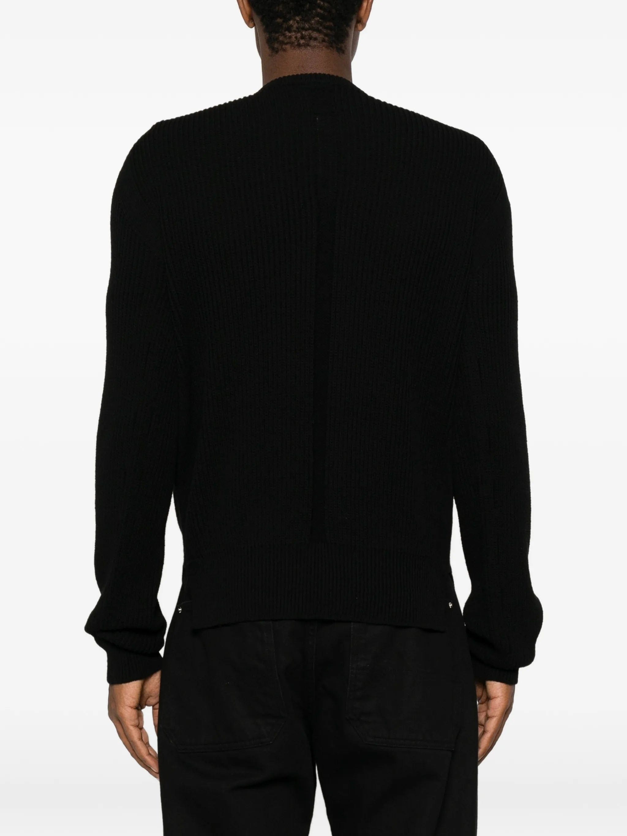 Rick Owens ribbed - knit Fisherman sweater