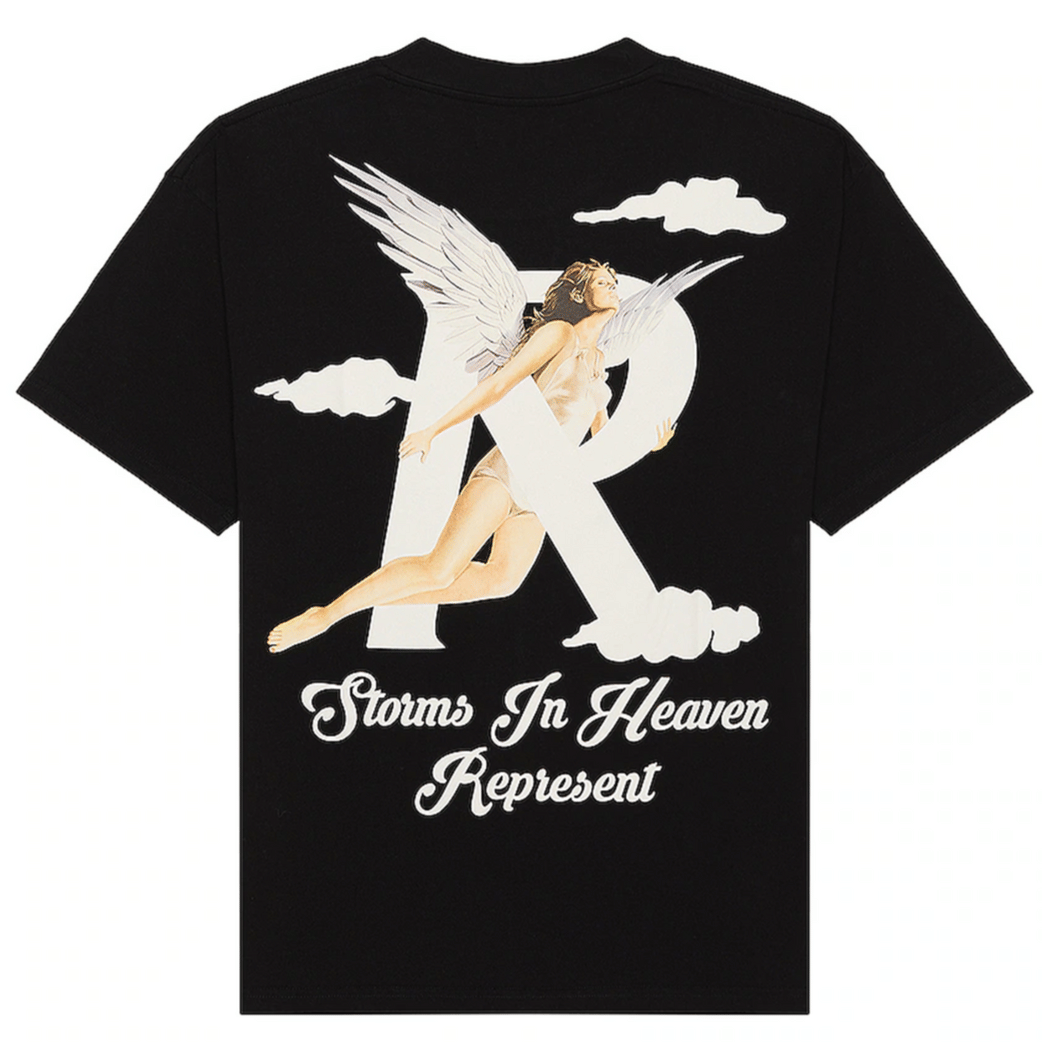 Represent Storms in Heaven T - Shirt Jet Black