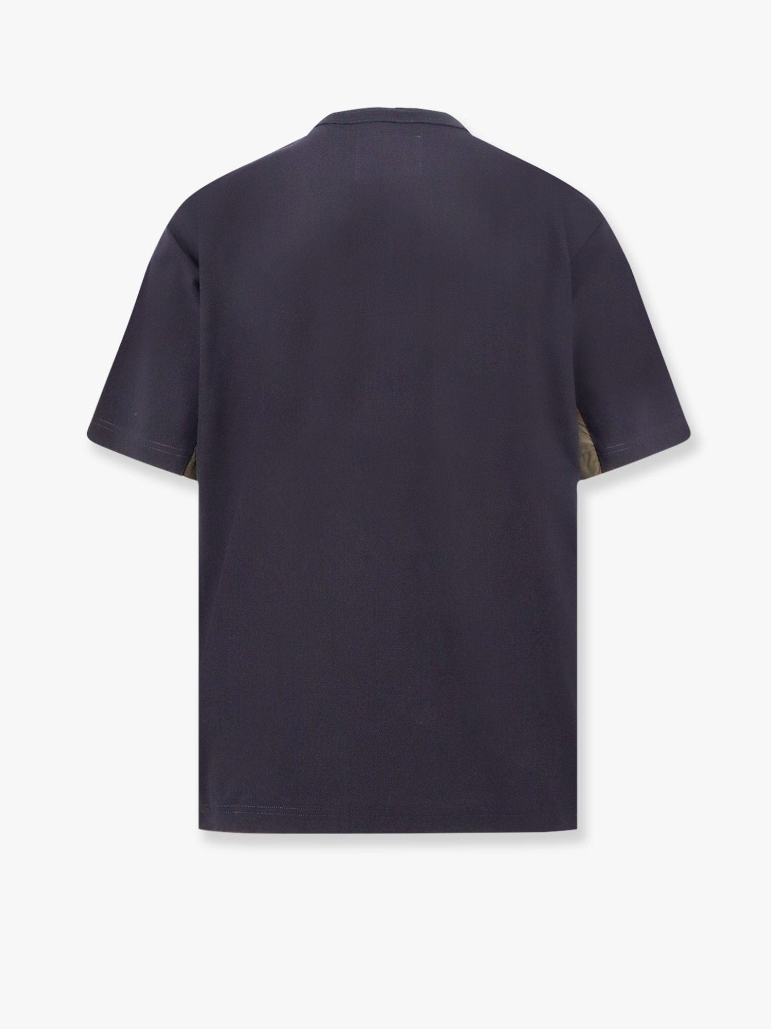 SACAI Cotton t - shirt with nylon inserts