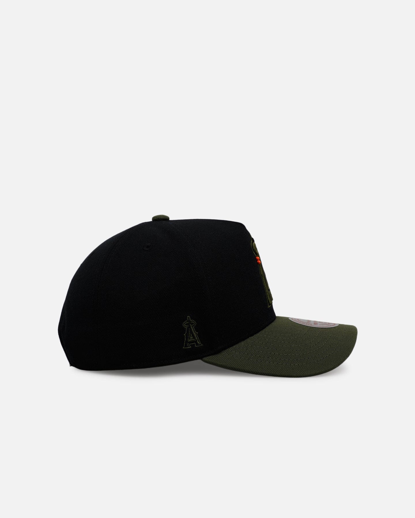 Mitchell & NESS Los Angeles Angels Olive Cargos Pro Pinch Snapback Olive/Black