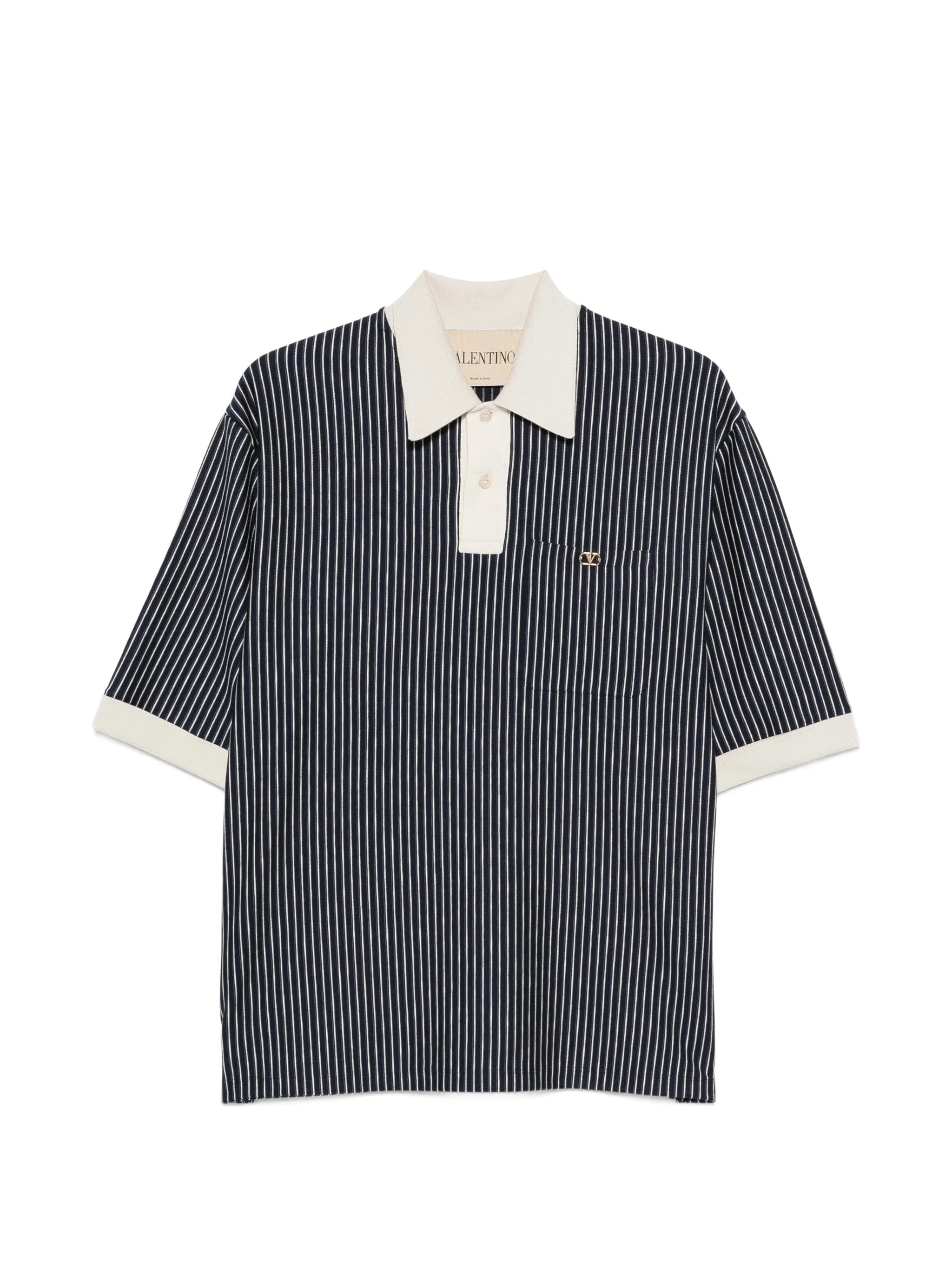 Valentino Garavani VLogo Signature striped - pattern polo shirt