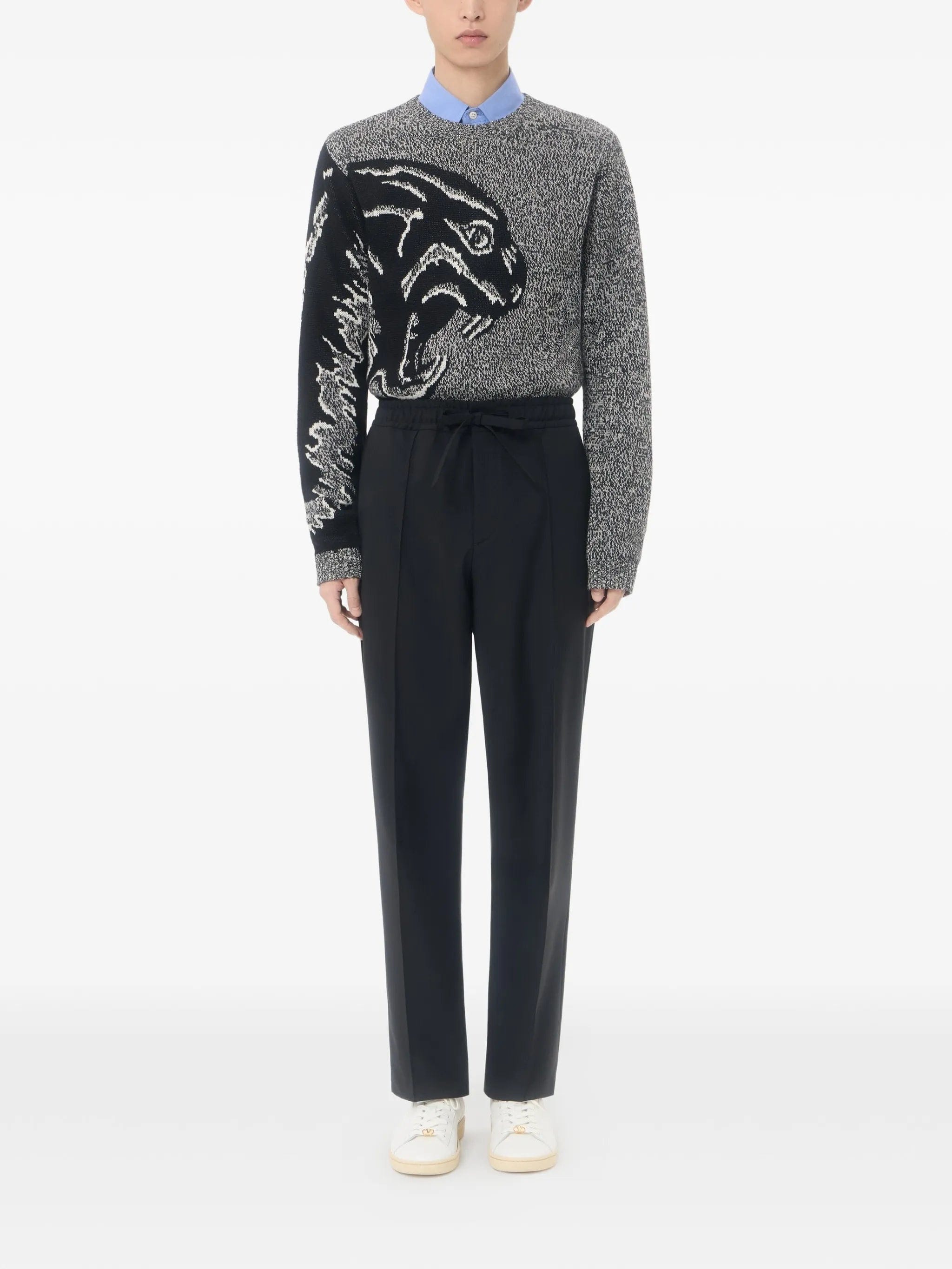 Valentino Garavani wool pants with VLogo embroidery