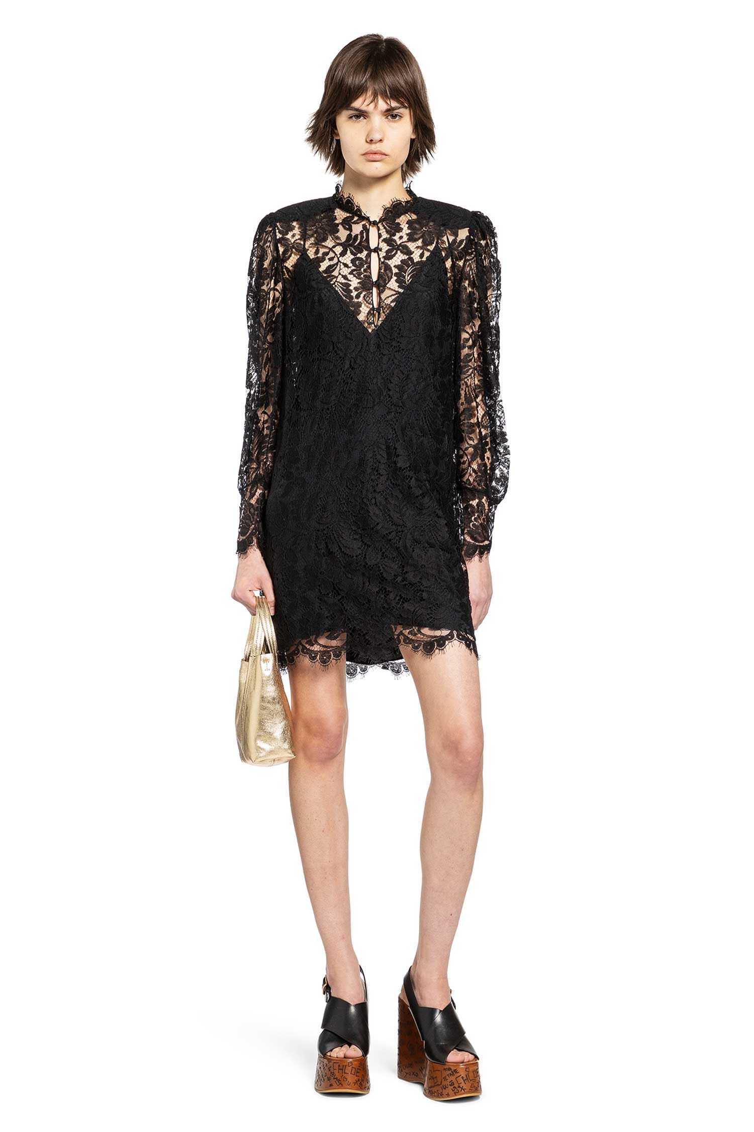 CHLOÉ Floral Lace Mini Dress