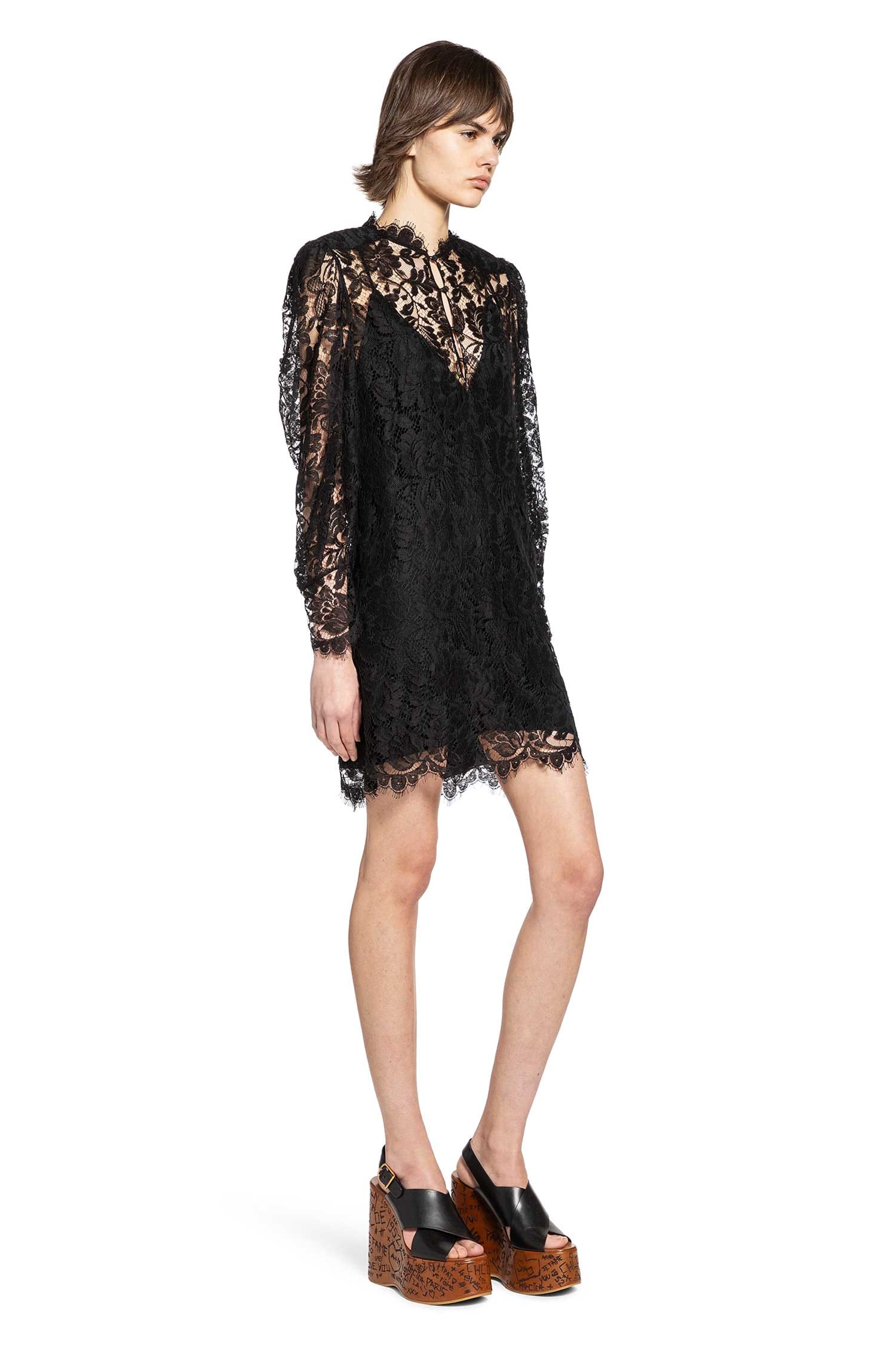 CHLOÉ Floral Lace Mini Dress