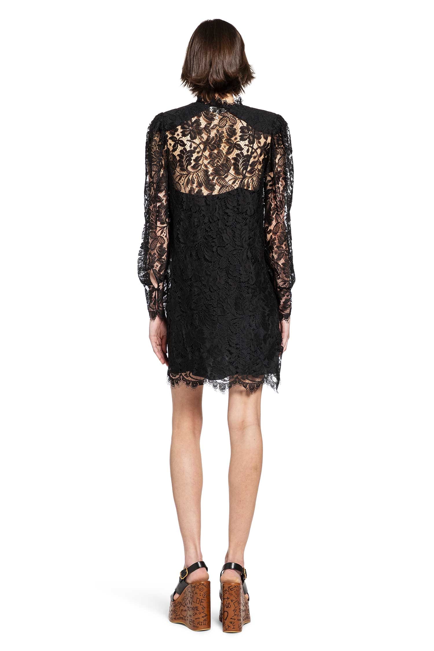 CHLOÉ Floral Lace Mini Dress