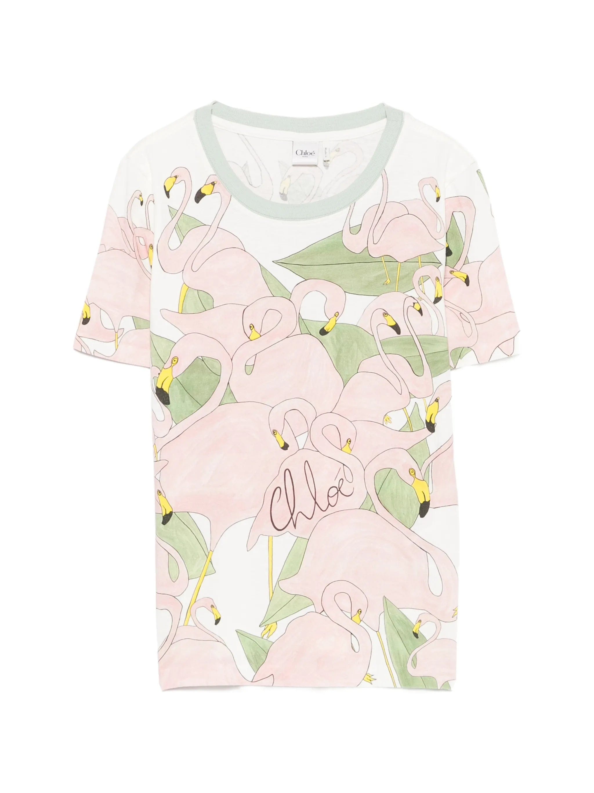 Chloé flamingo - print T - shirt