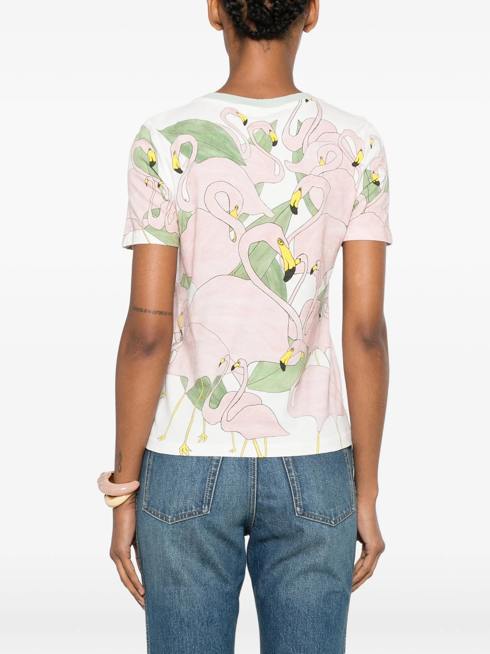 Chloé flamingo - print T - shirt