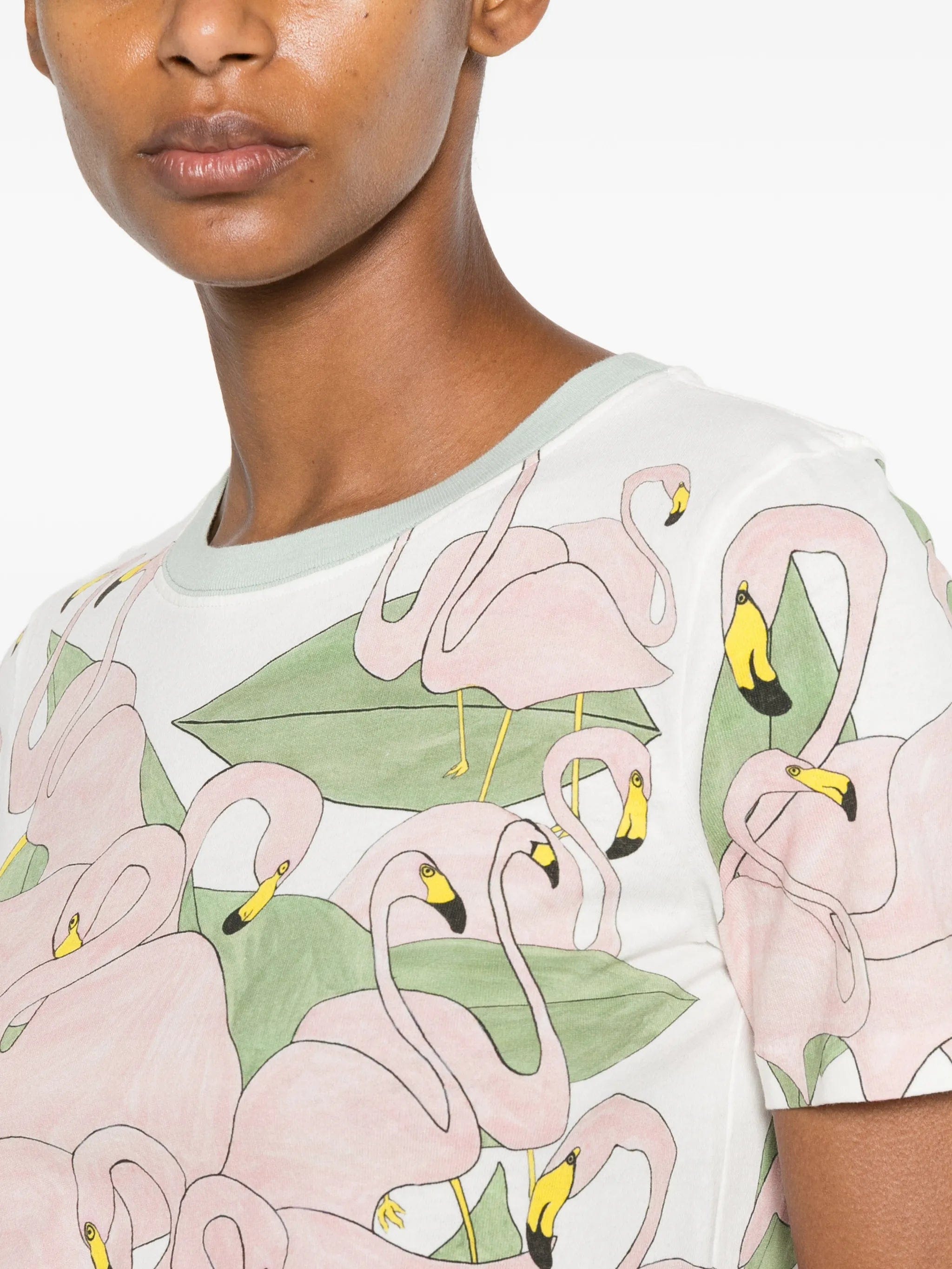 Chloé flamingo - print T - shirt