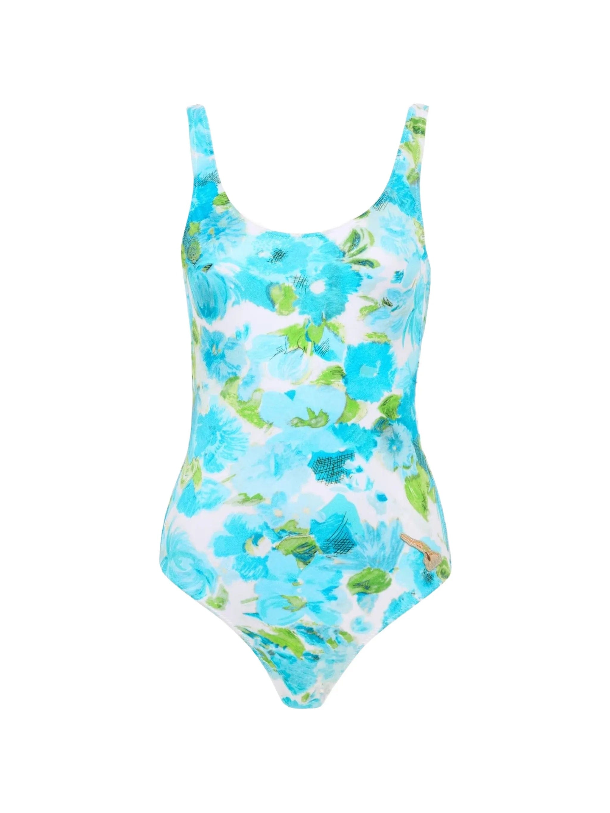 Chloé aqua flower - print one - piece swimsuit