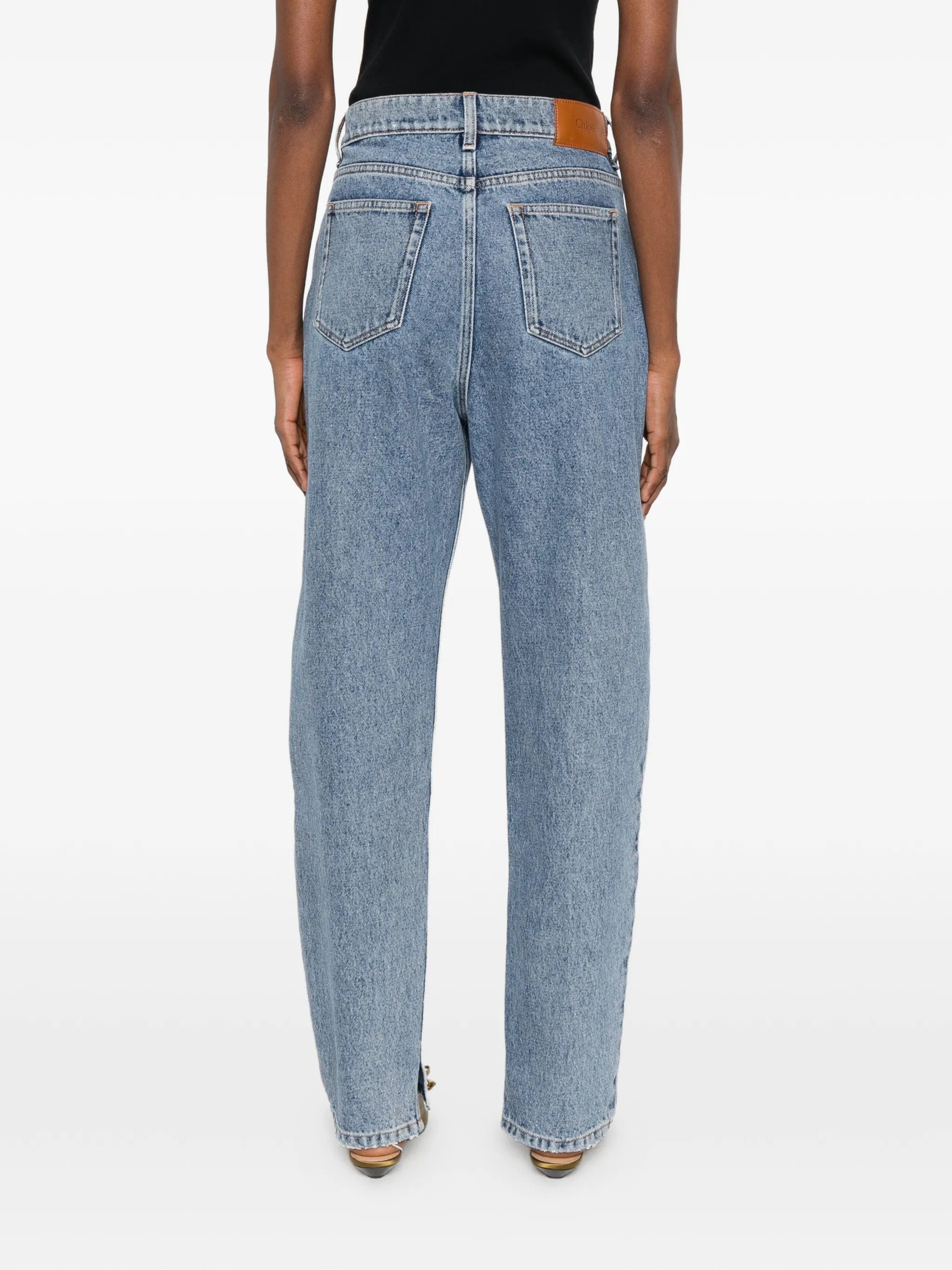 Chloé high - waisted tapered jeans
