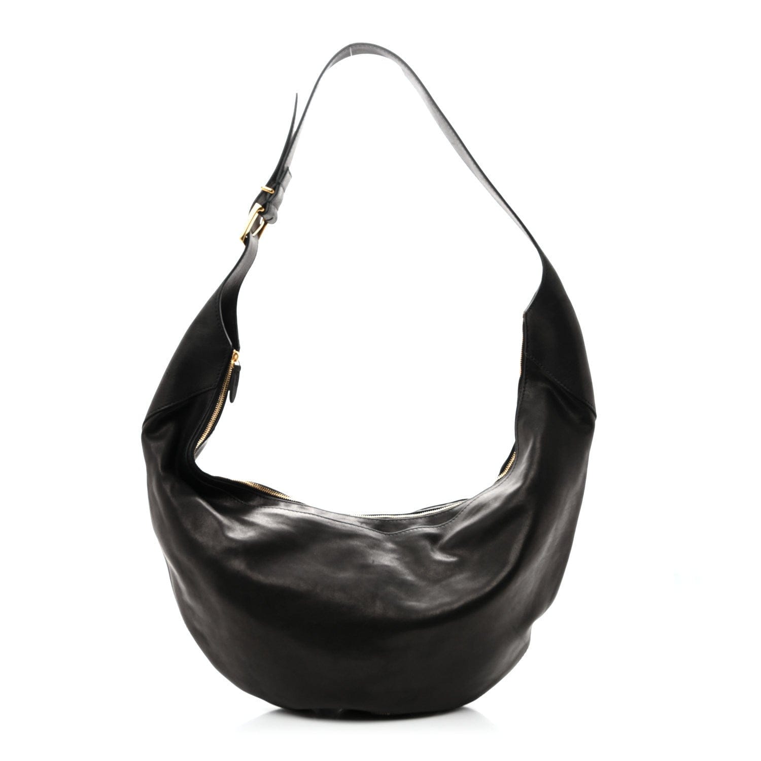 Khaite Lambskin Augustina Hobo Black