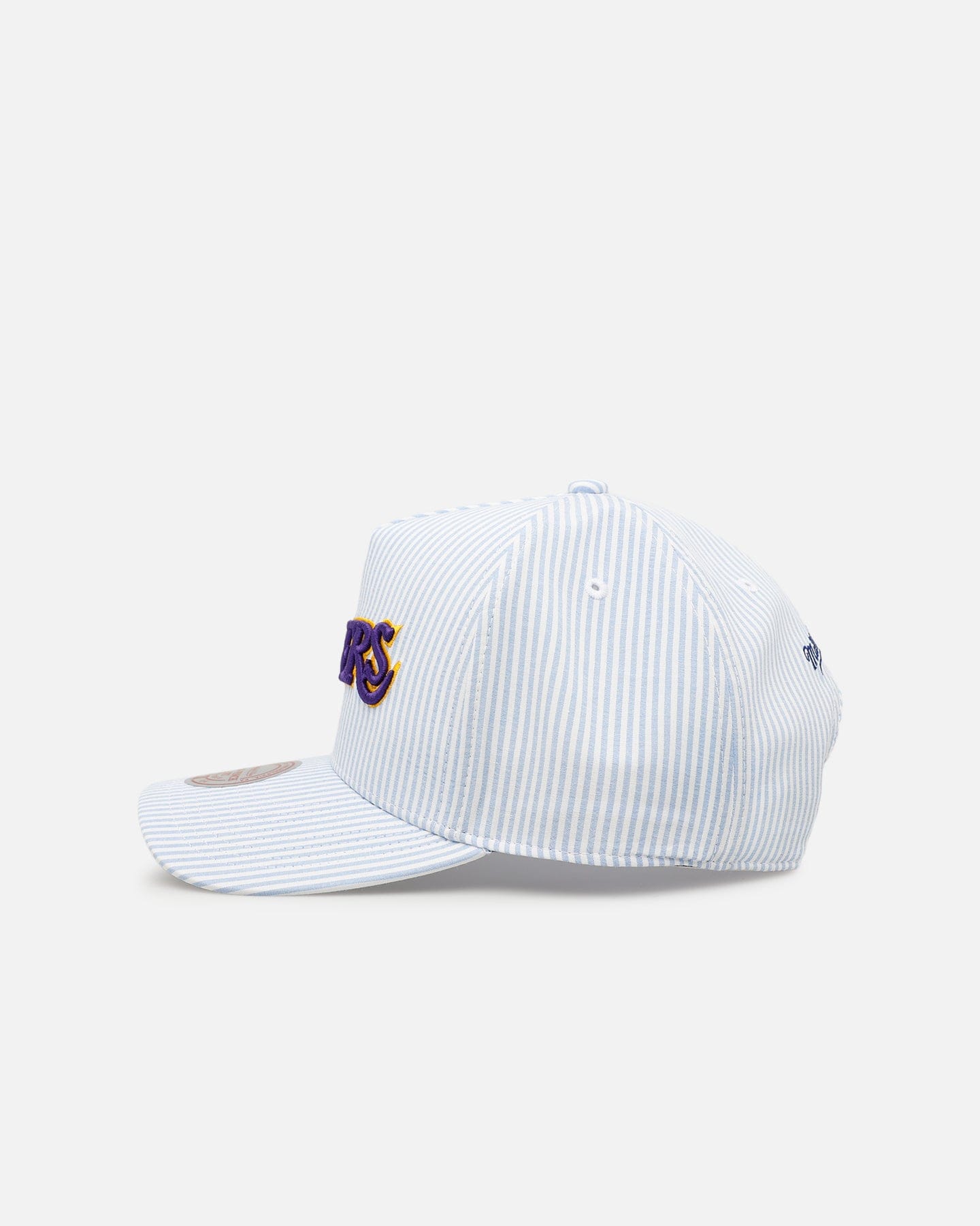 Mitchell & NESS Los Angeles Lakers Seersucker Pro Pinch Snapback Blue/White