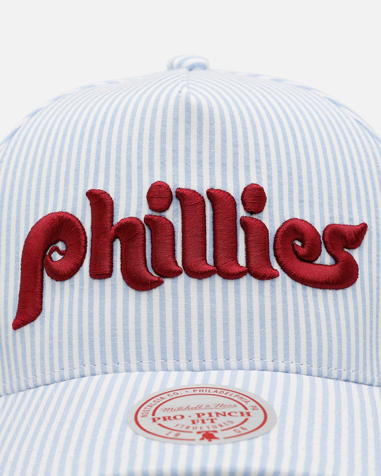 Mitchell & NESS Philadelphia Phillies Seersucker Pro Pinch Snapback Blue/White