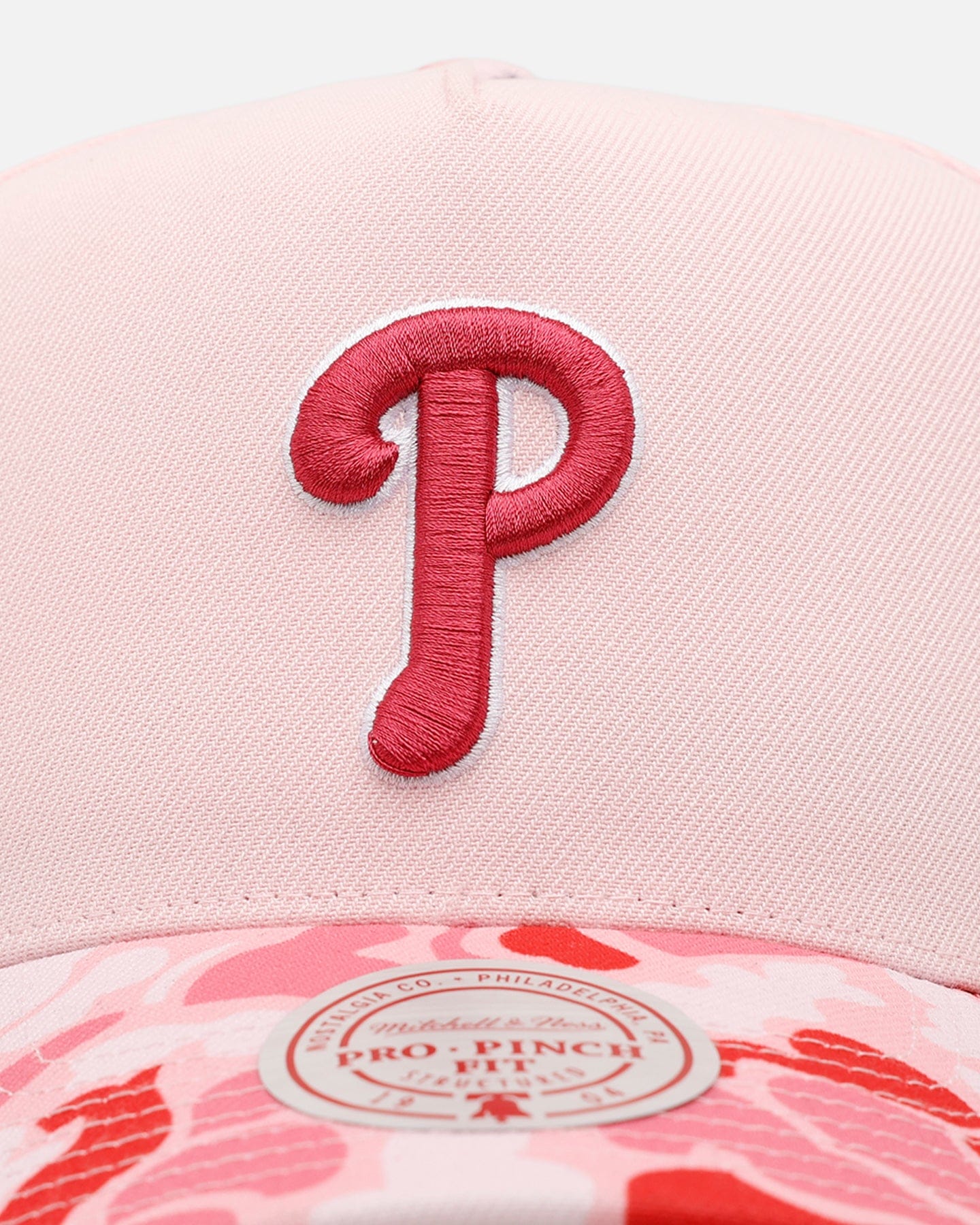 Mitchell & NESS Philadelphia Phillies Pink Camo Pro Pinch Snapback Pink