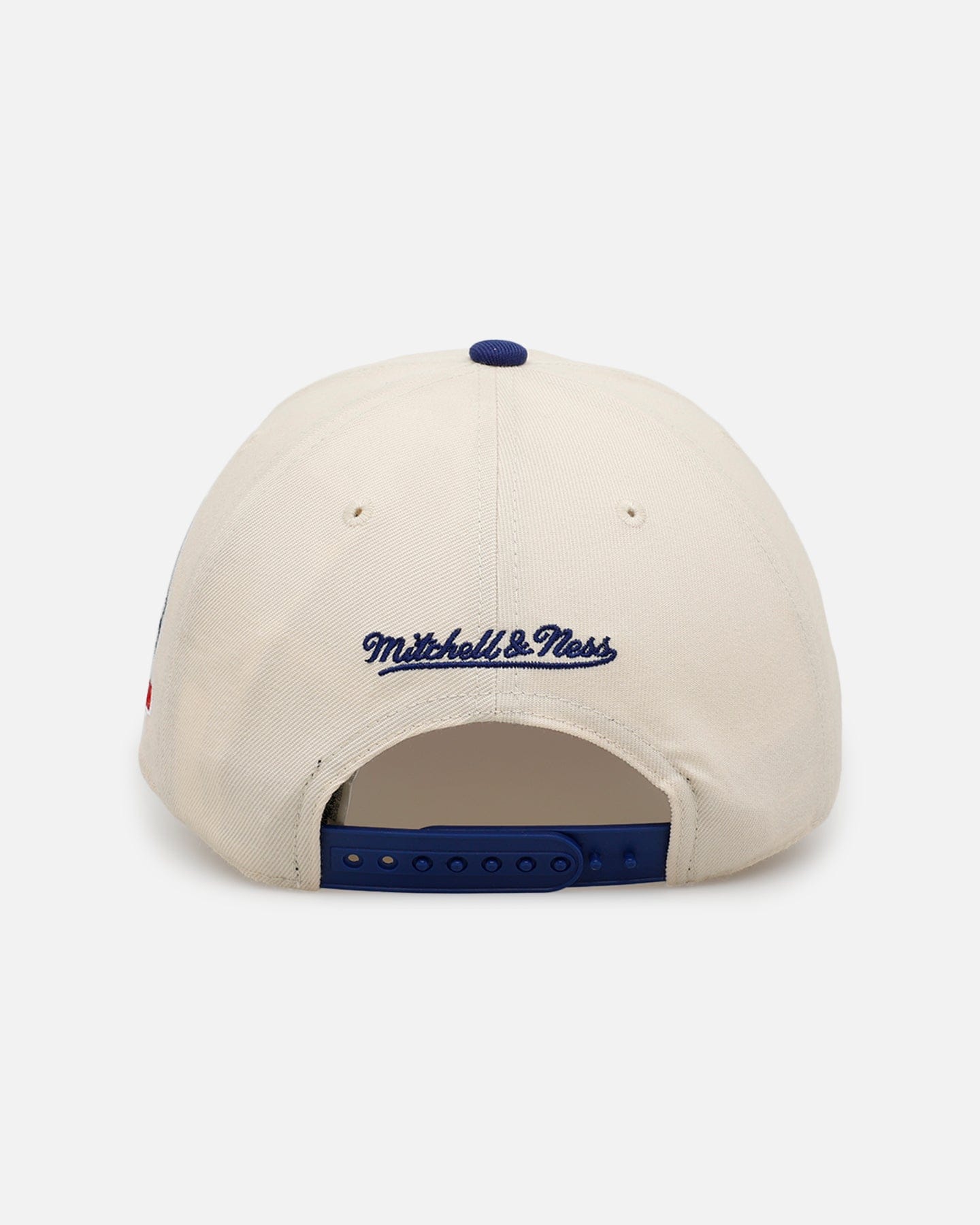 Mitchell & NESS Los Angeles Dodgers Pink Team Logo Pro Pinch Snapback Off White