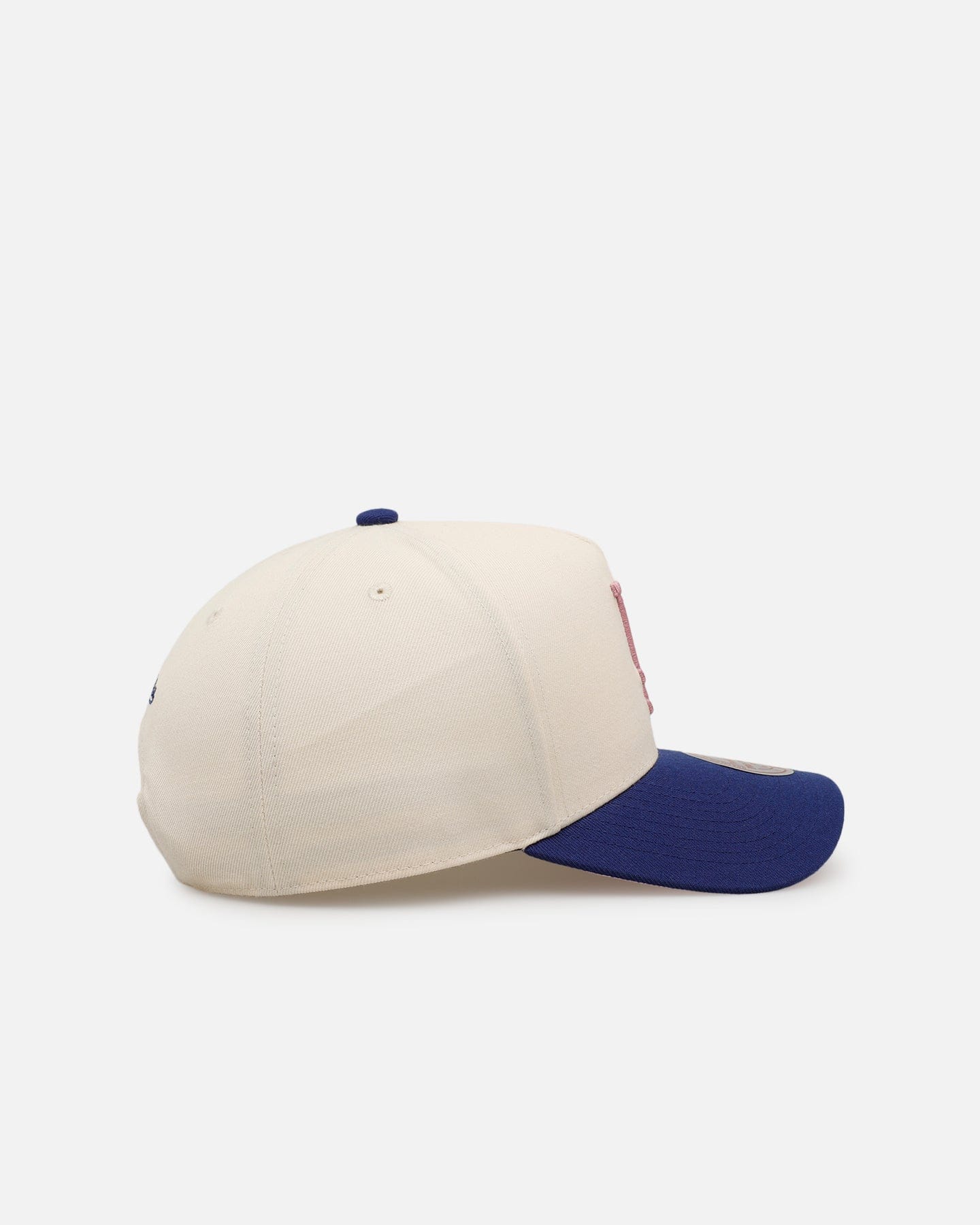 Mitchell & NESS Los Angeles Dodgers Pink Team Logo Pro Pinch Snapback Off White