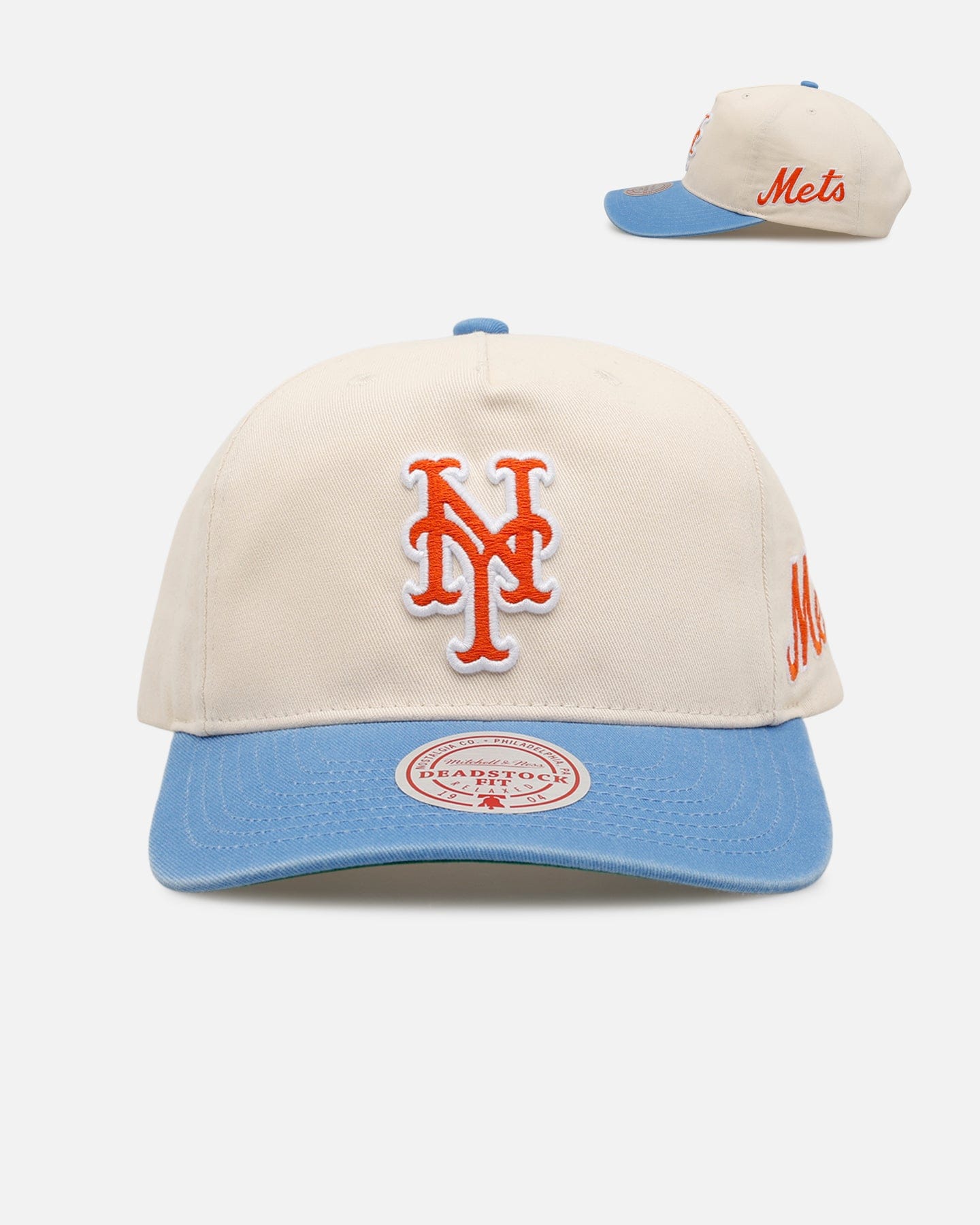 Mitchell & NESS New York Mets Washed Cotton Deadstock Snapback Off White