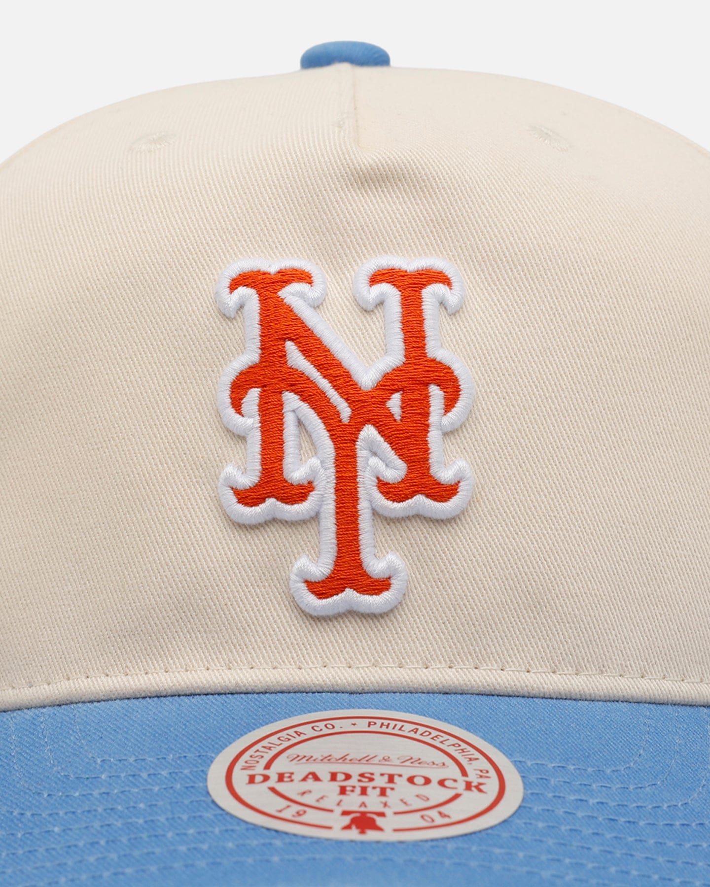 Mitchell & NESS New York Mets Washed Cotton Deadstock Snapback Off White
