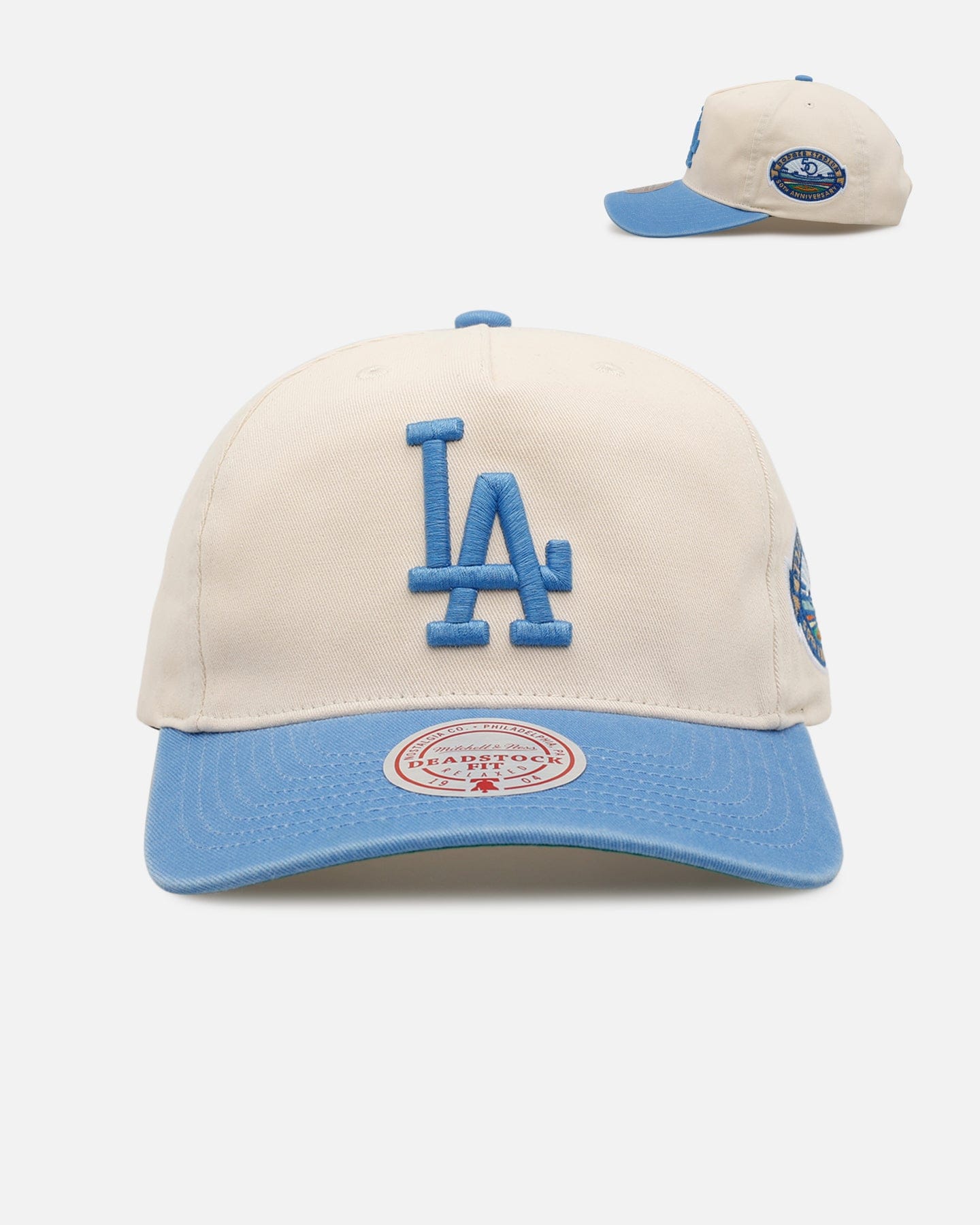 Mitchell & NESS Los Angeles Dodgers Washed Cotton Deadstock Snapback Off White