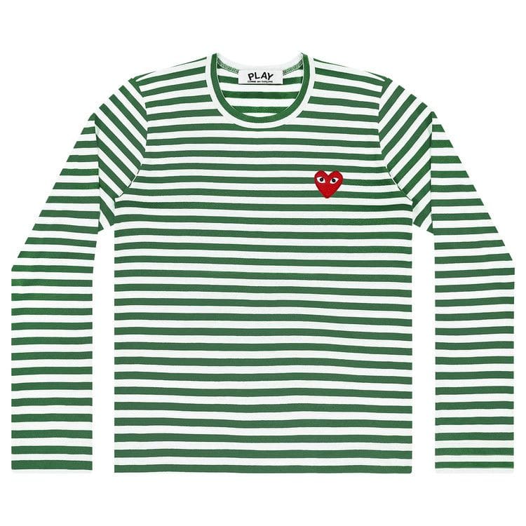 Comme des Garçons PLAY Striped T-Shirt Green/White