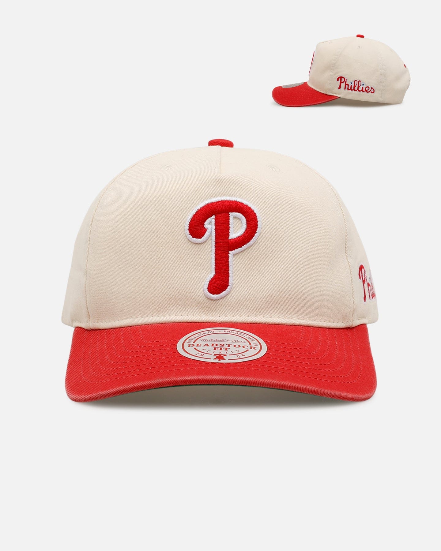 Mitchell & NESS Philadelphia Phillies Washed Cotton Deadstock Snapback Off White