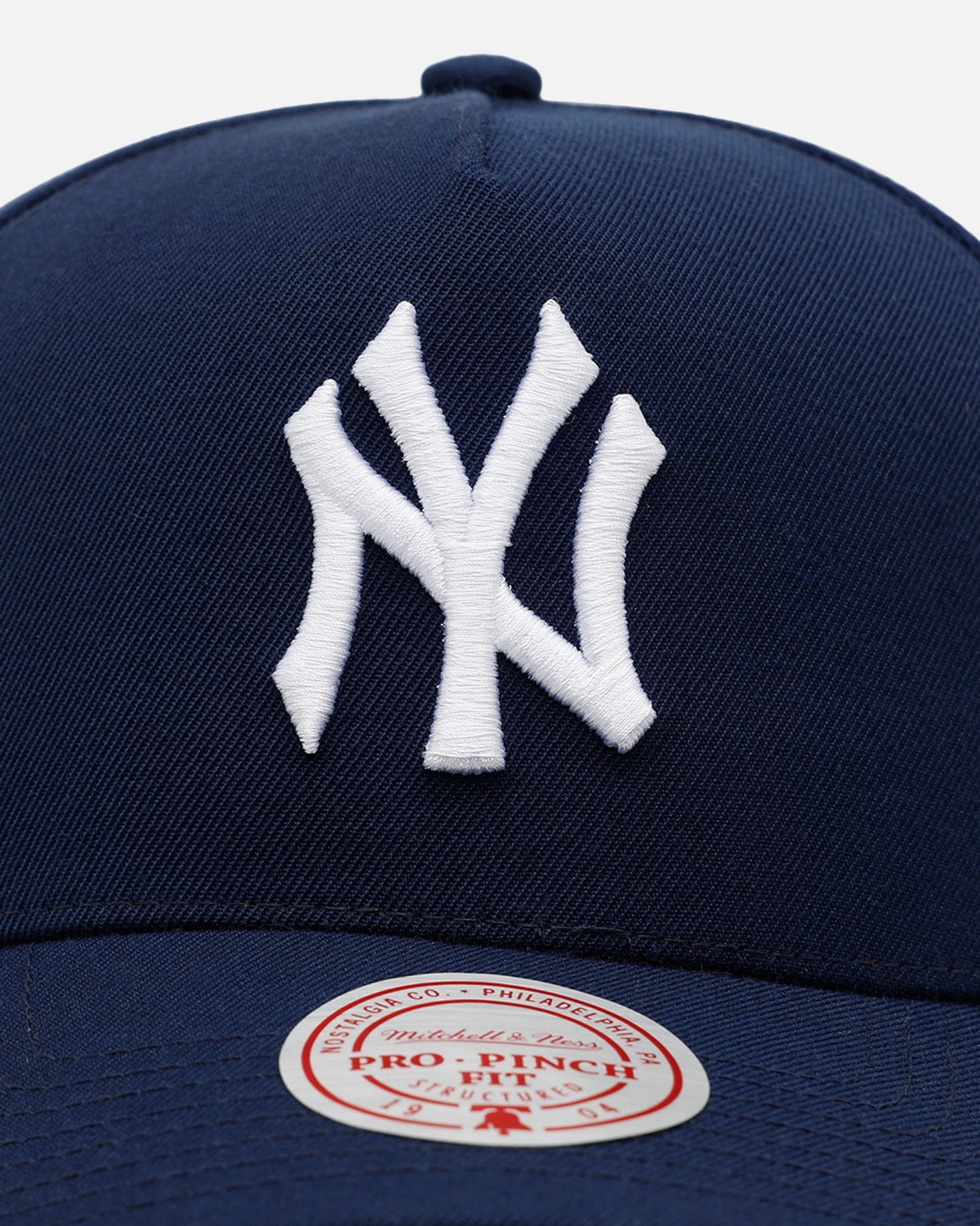 Mitchell & NESS New York Yankees Pink Side Patch Pro Pinch Snapback Official Team Color