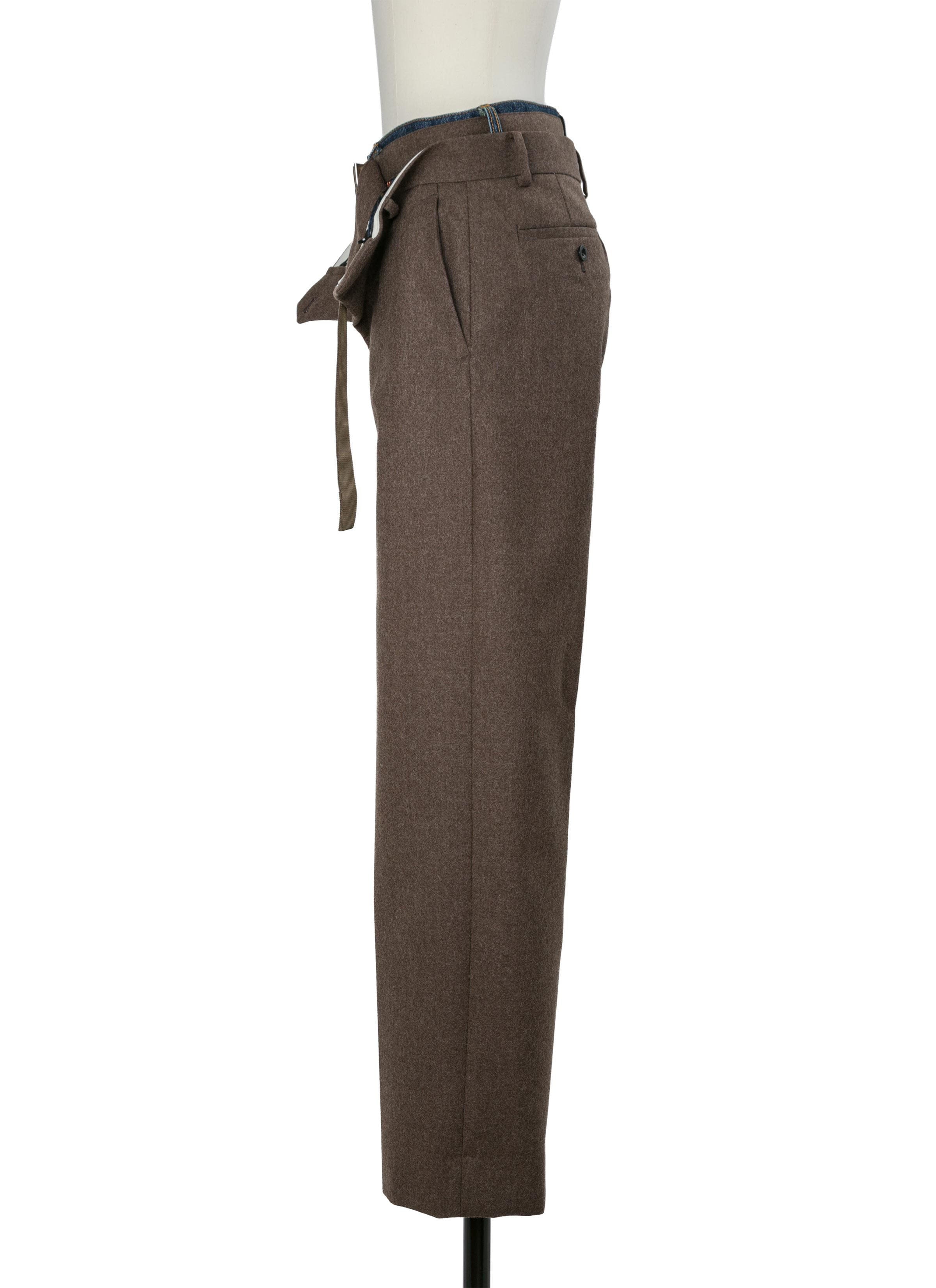 Sacai Wool Flannel x Denim Pants