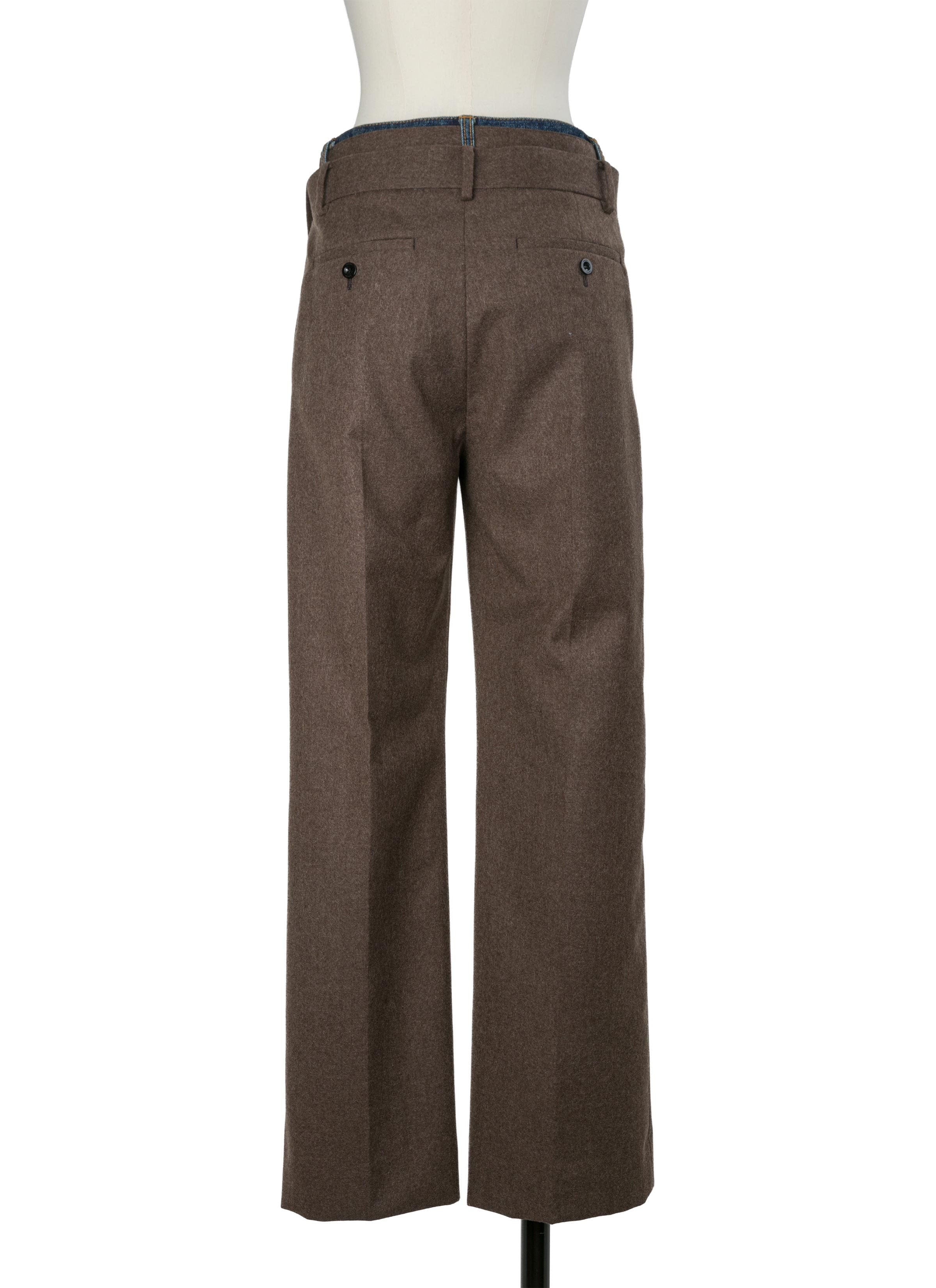 Sacai Wool Flannel x Denim Pants
