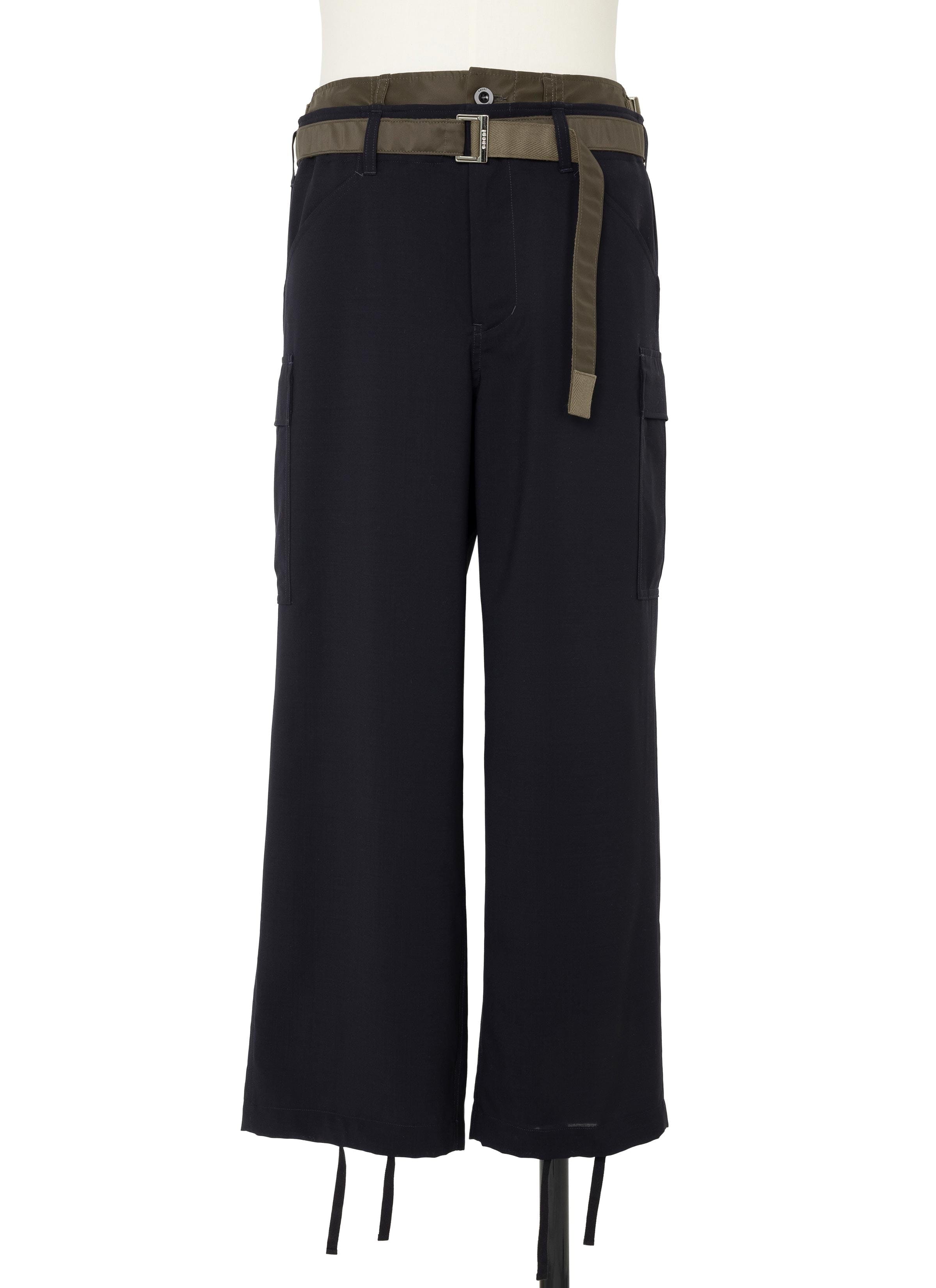 Sacai Wool Suiting x Nylon Twill Pants