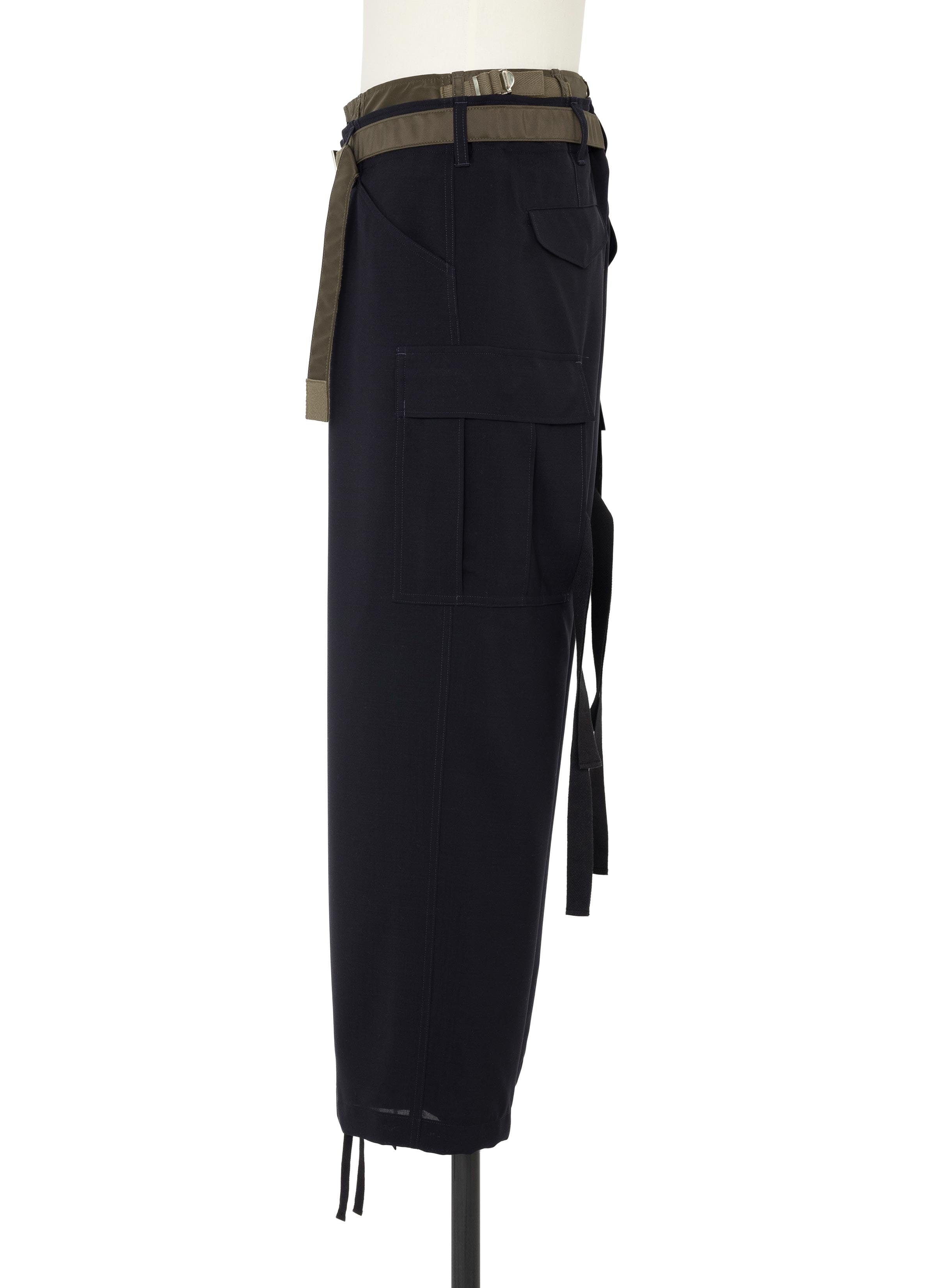 Sacai Wool Suiting x Nylon Twill Pants