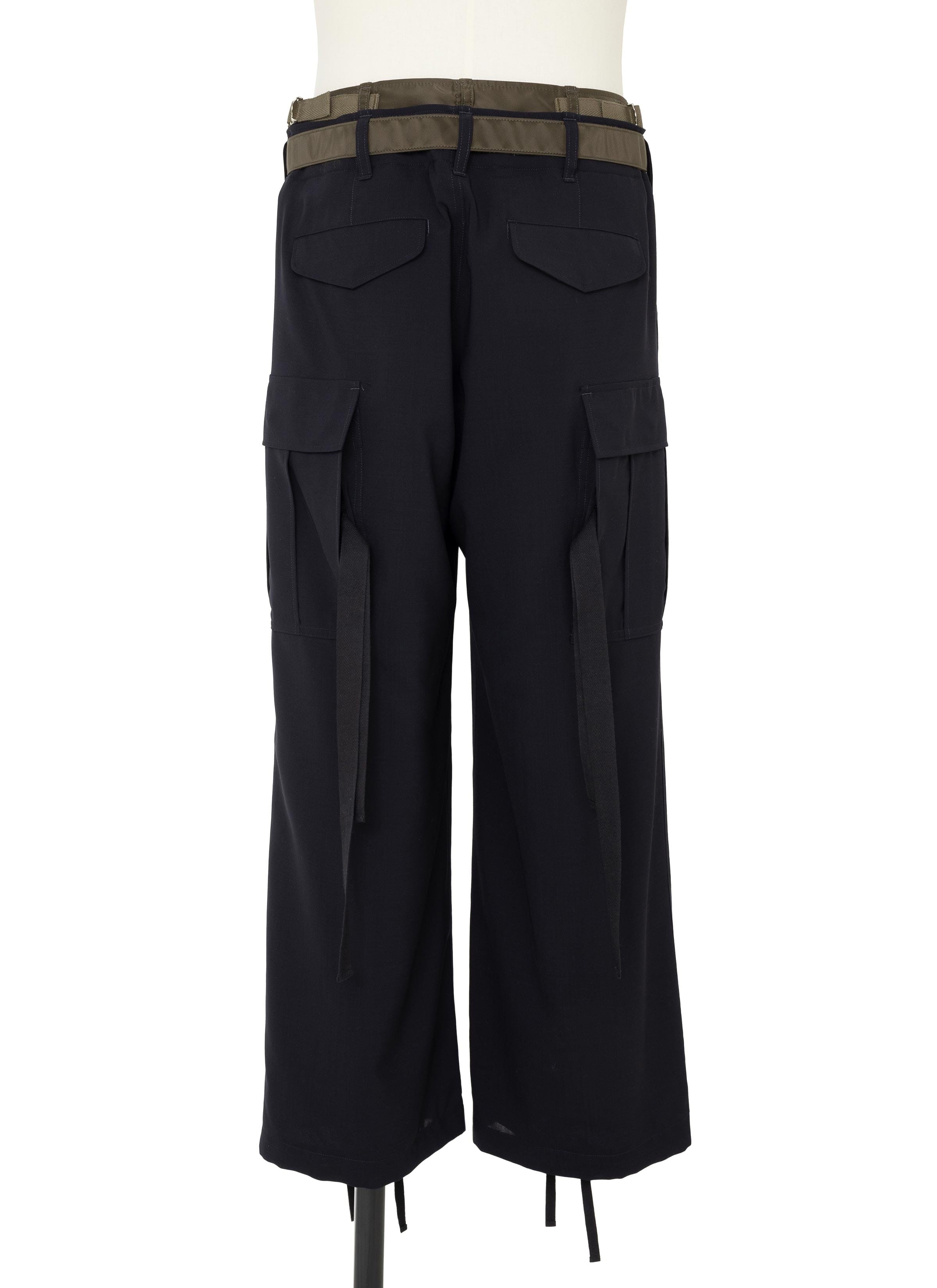 Sacai Wool Suiting x Nylon Twill Pants