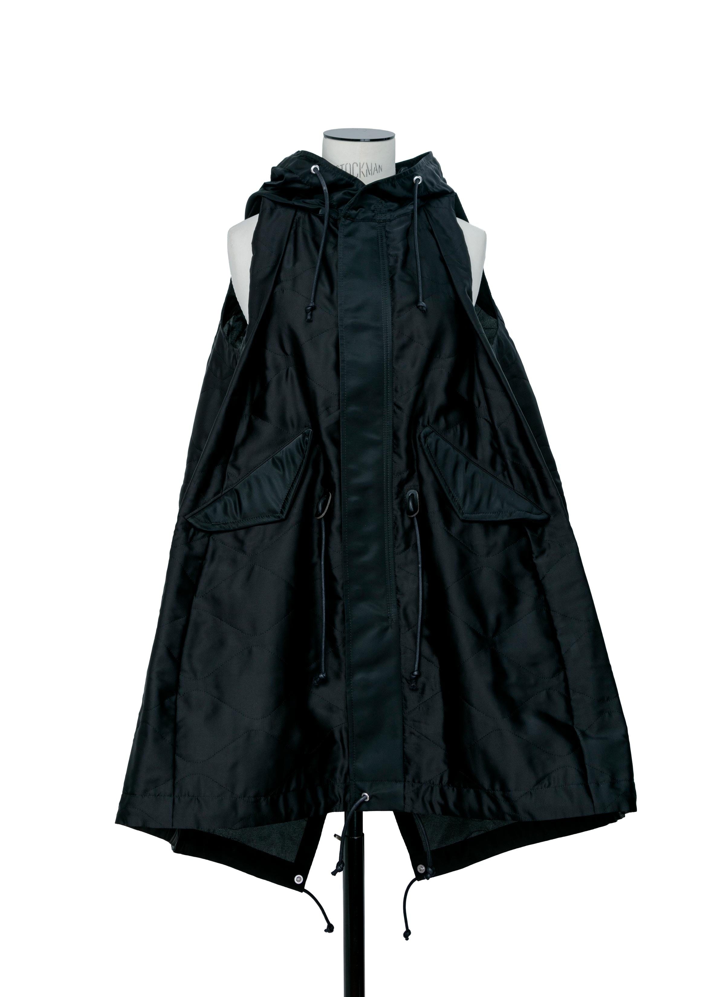 Sacai Quilted Satin Hooded Vest