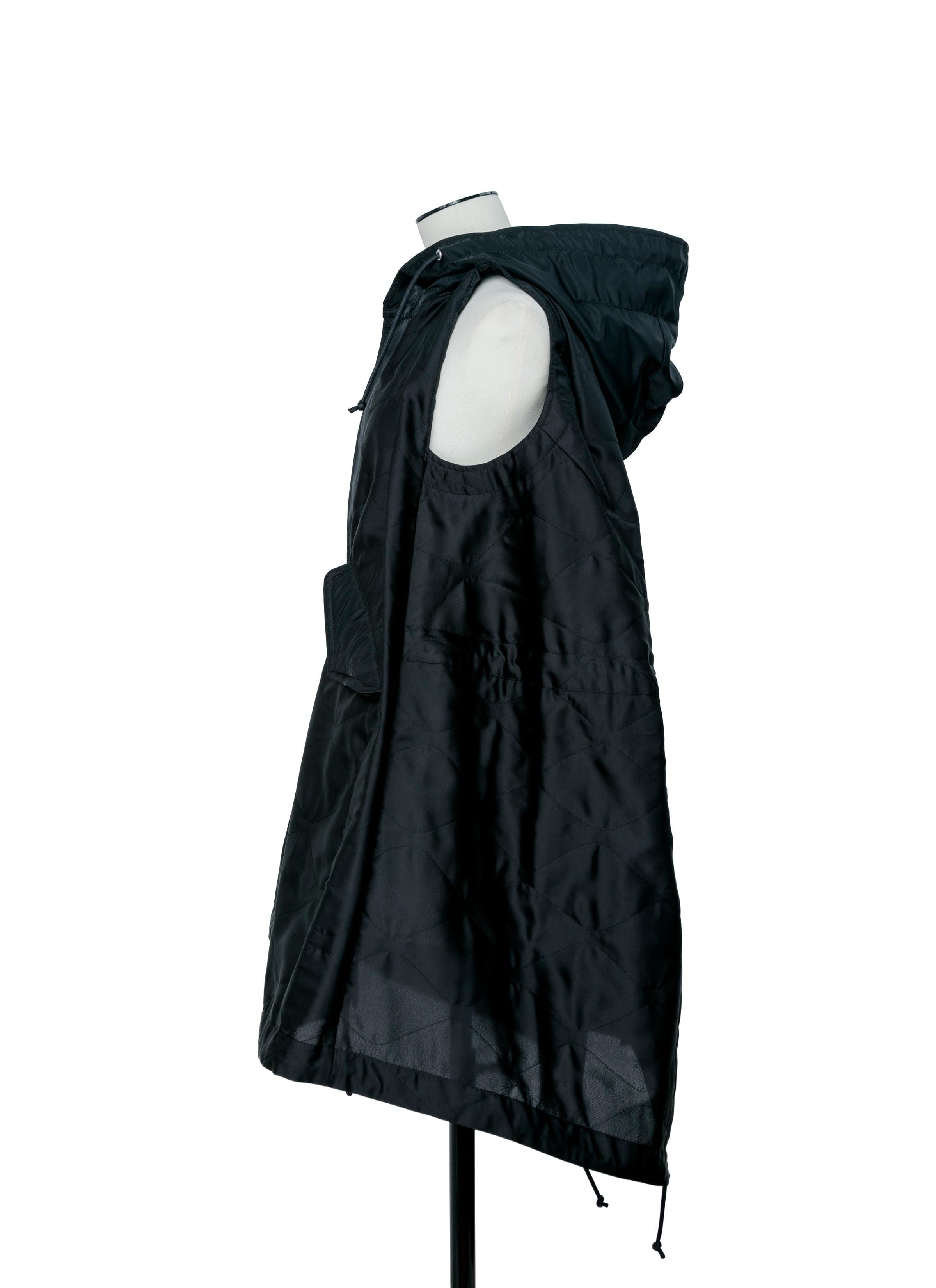 Sacai Quilted Satin Hooded Vest