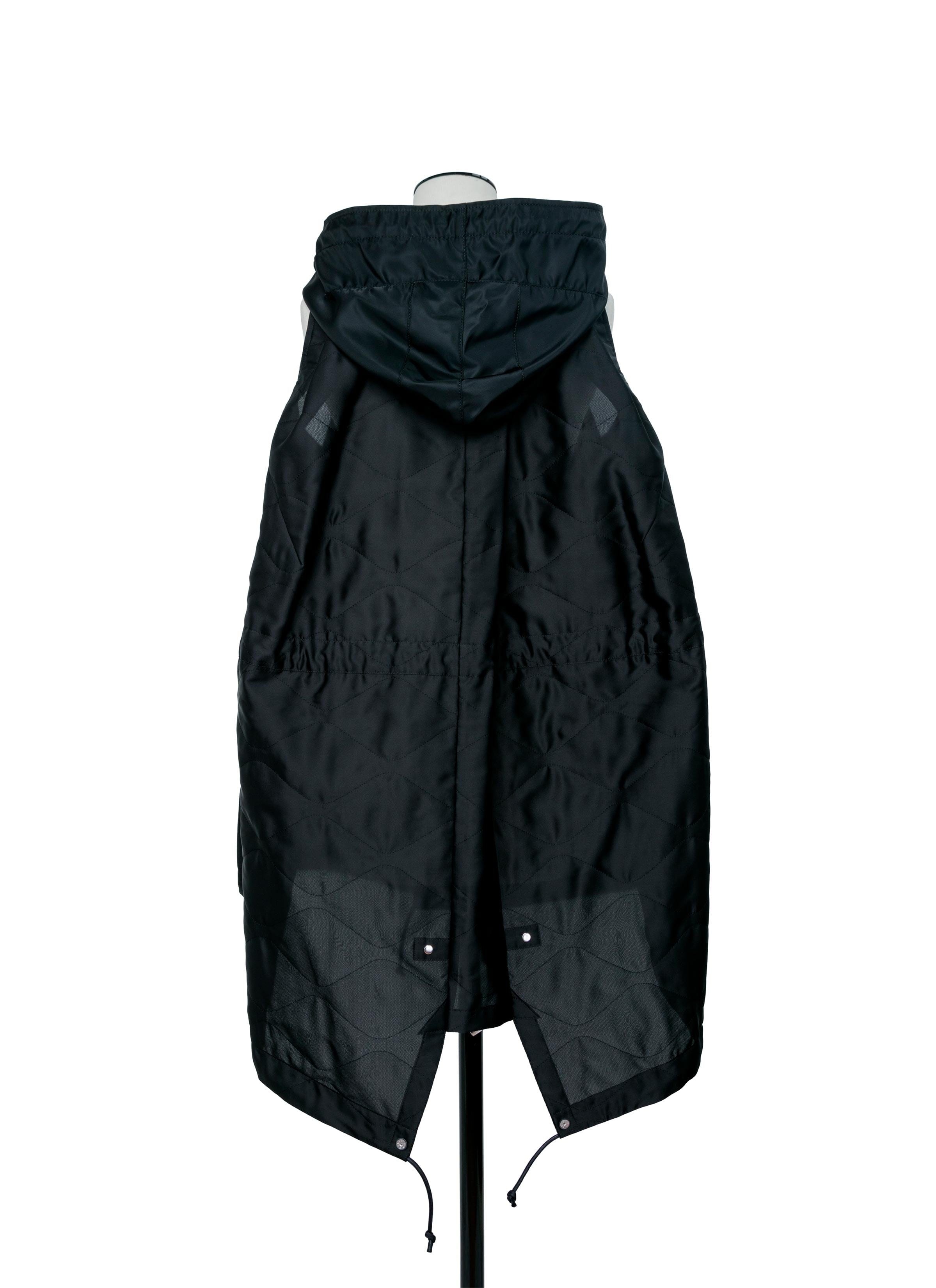 Sacai Quilted Satin Hooded Vest
