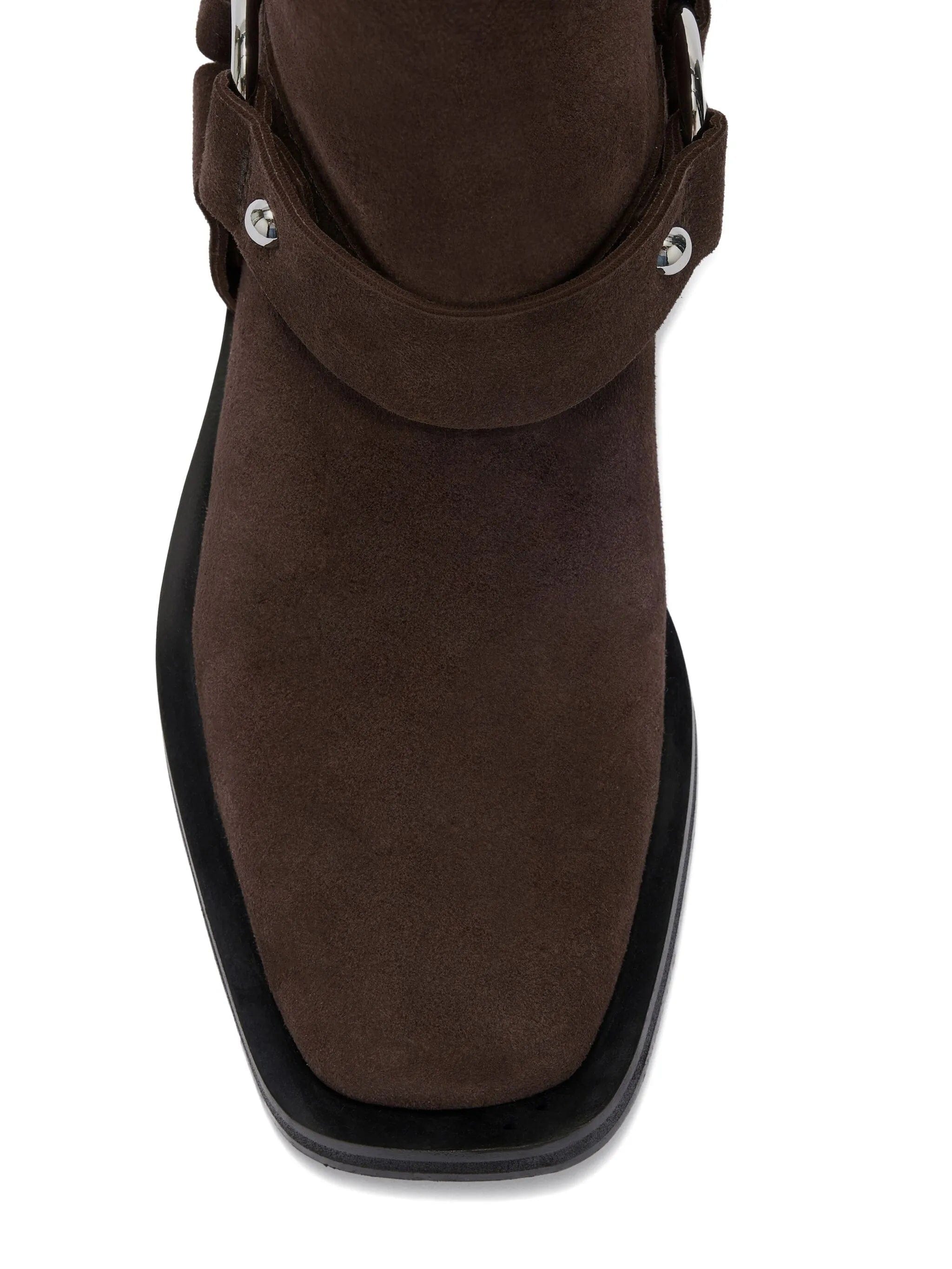 GANNI buckle - detail suede boots