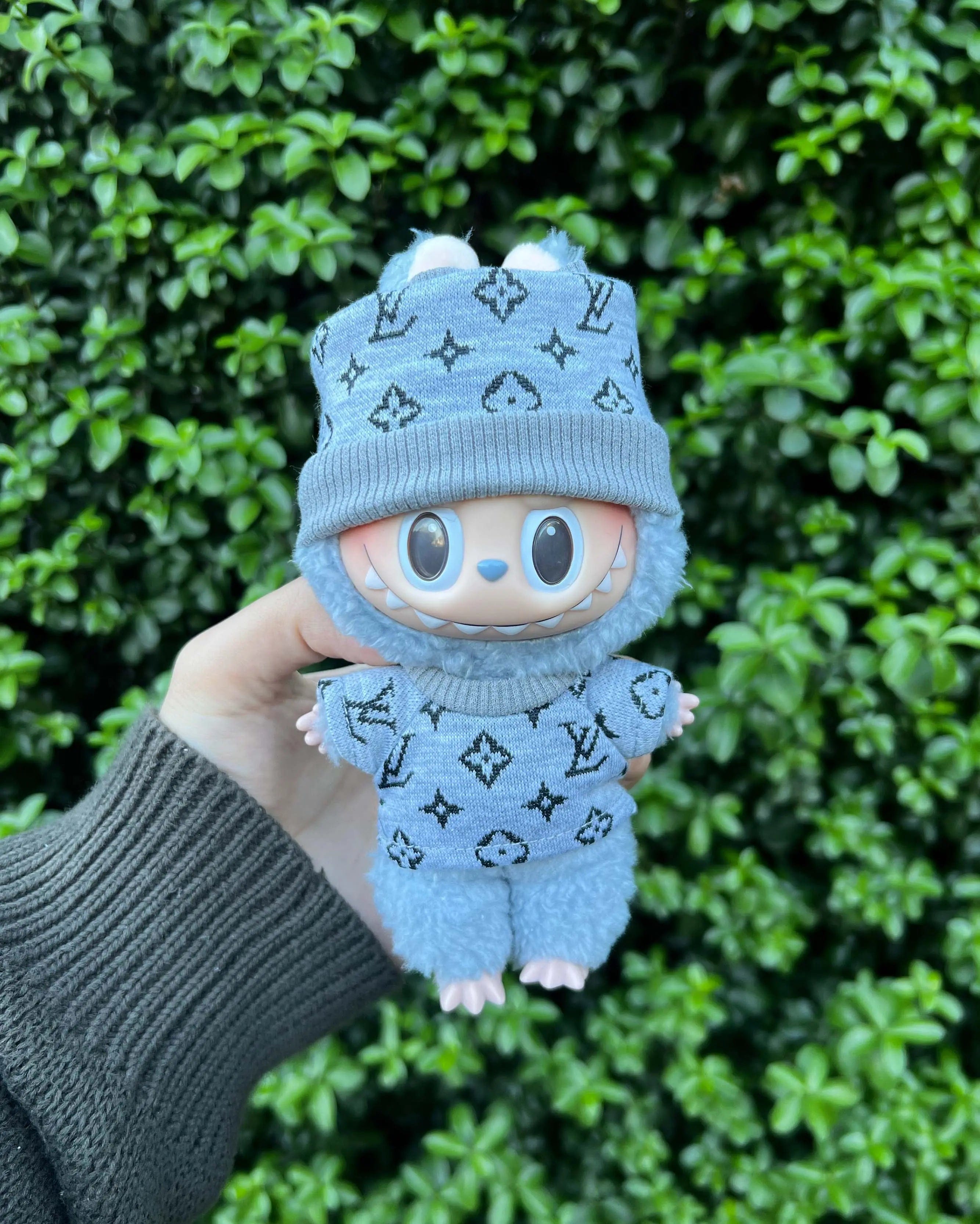 Labubu Outfits Labubu LV Inspired Sweater Grey (Outfit Only)