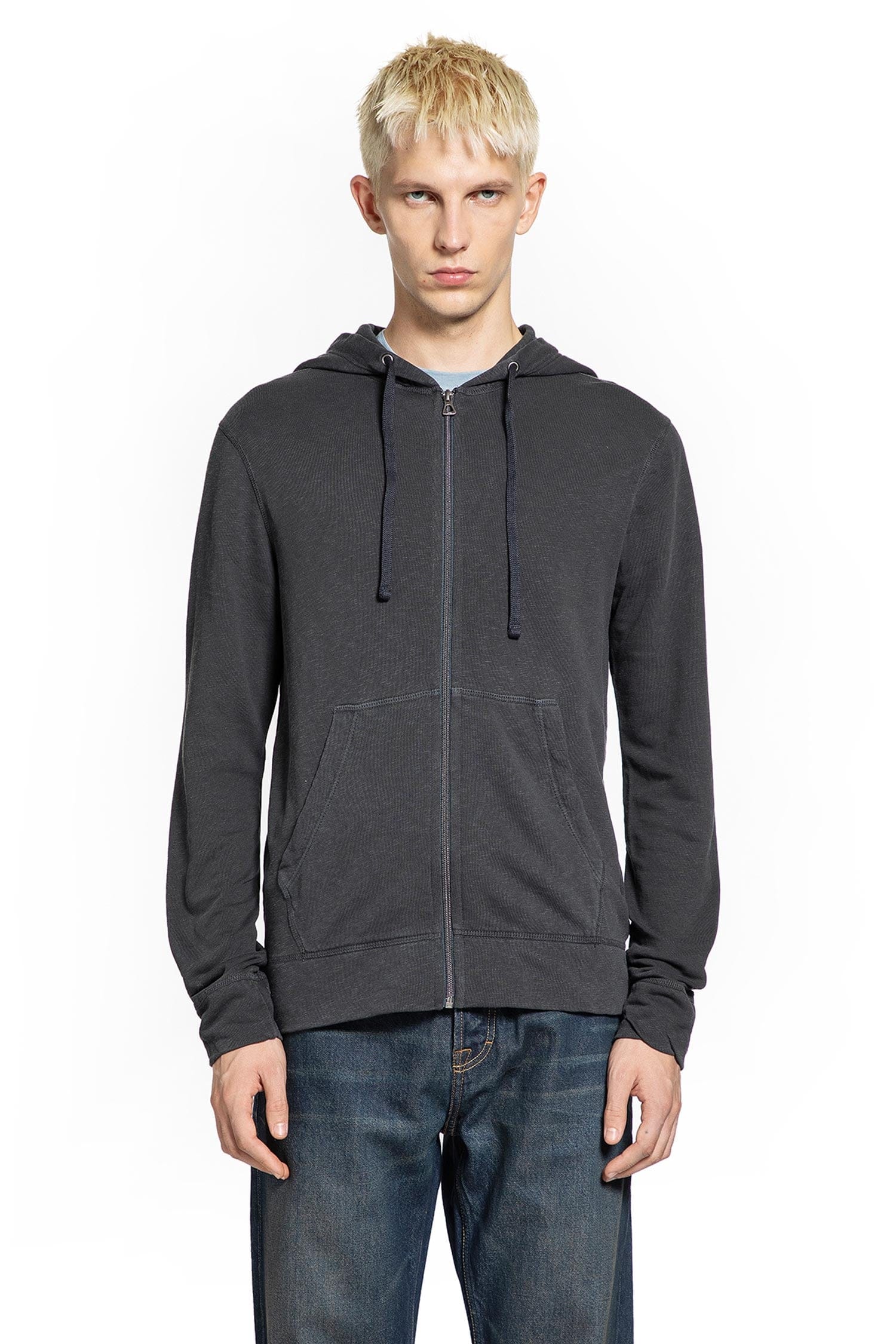 JAMES PERSE Vintage French Terry Zip Up Hoodie