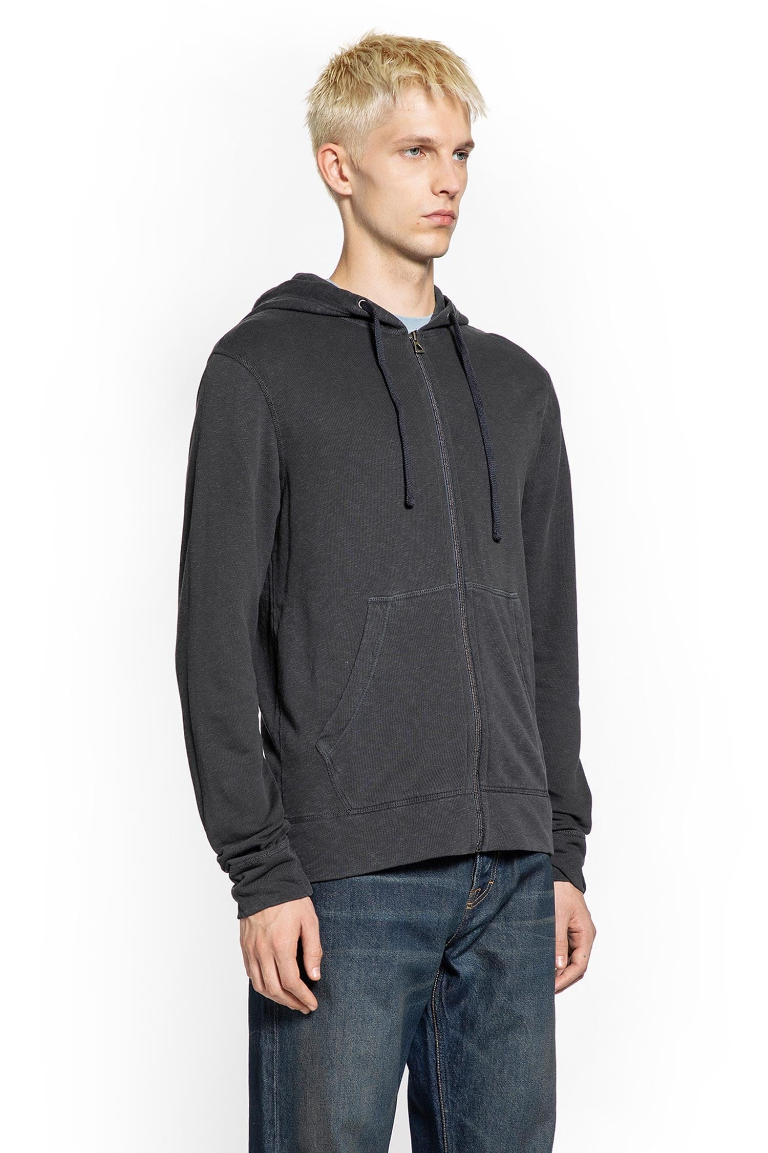 JAMES PERSE Vintage French Terry Zip Up Hoodie