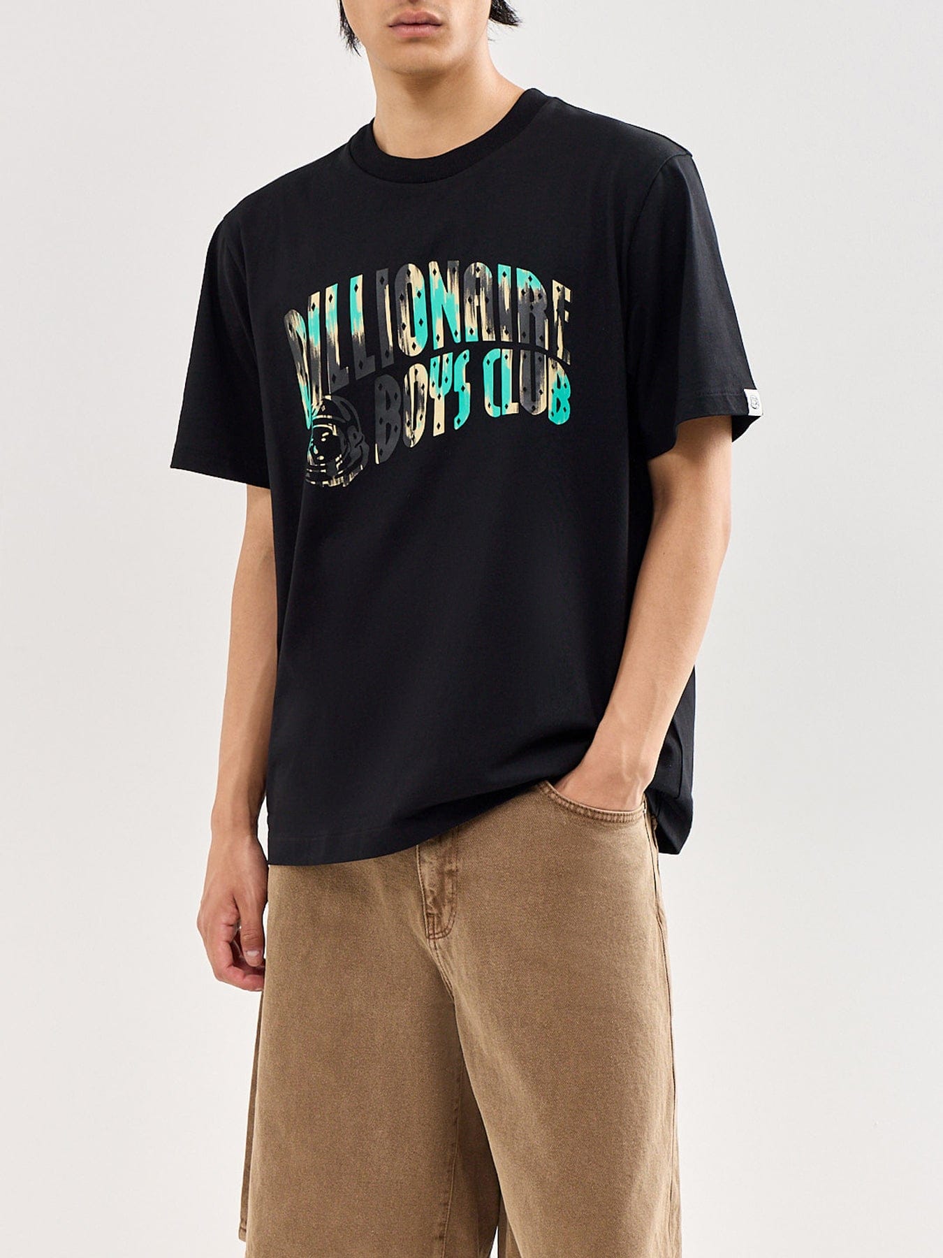 Billionaire Boys Club Leopard Camo Arch Logo T - Shirt Black