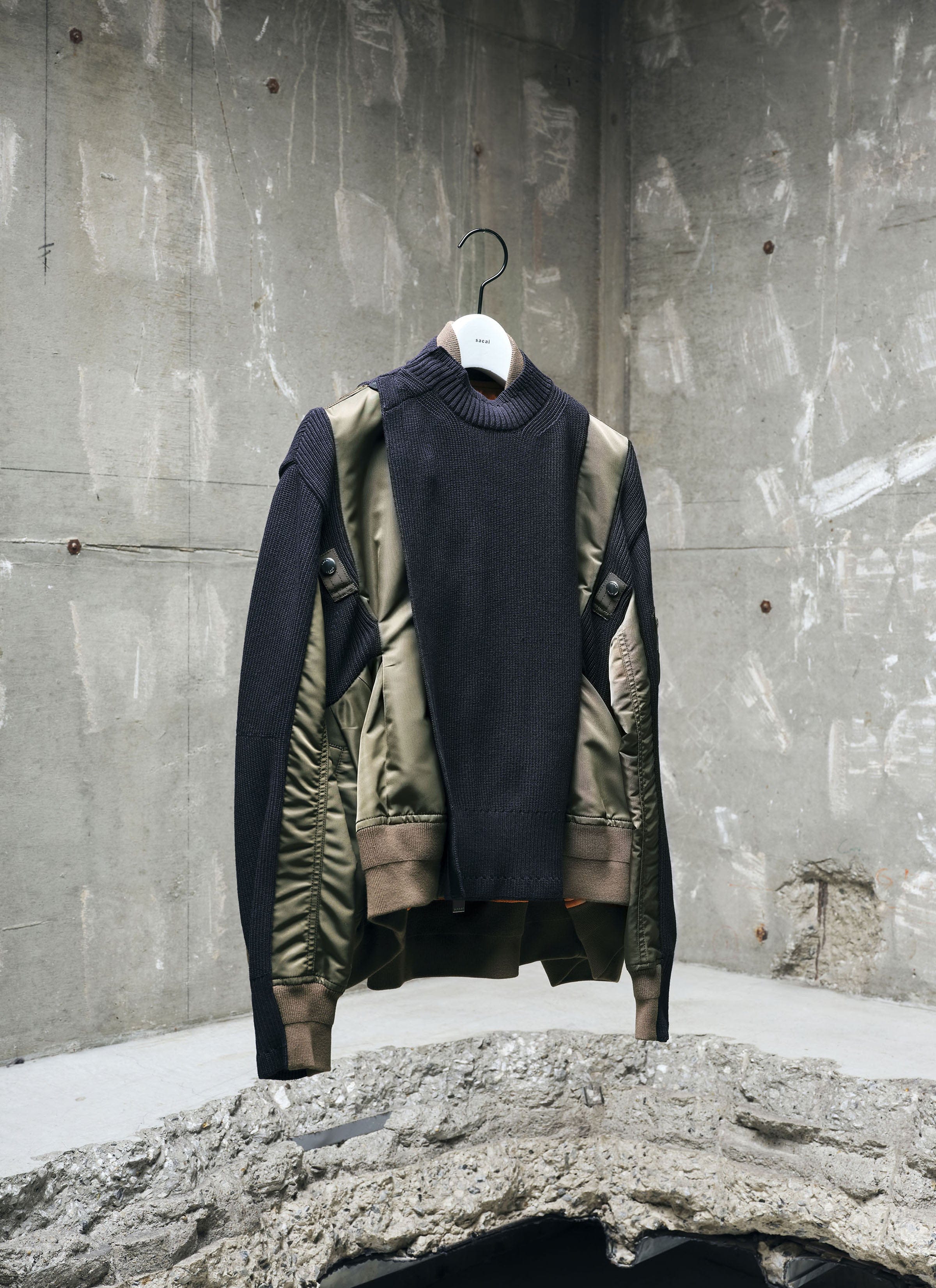 Knit Nylon Twill x Knit Blouson