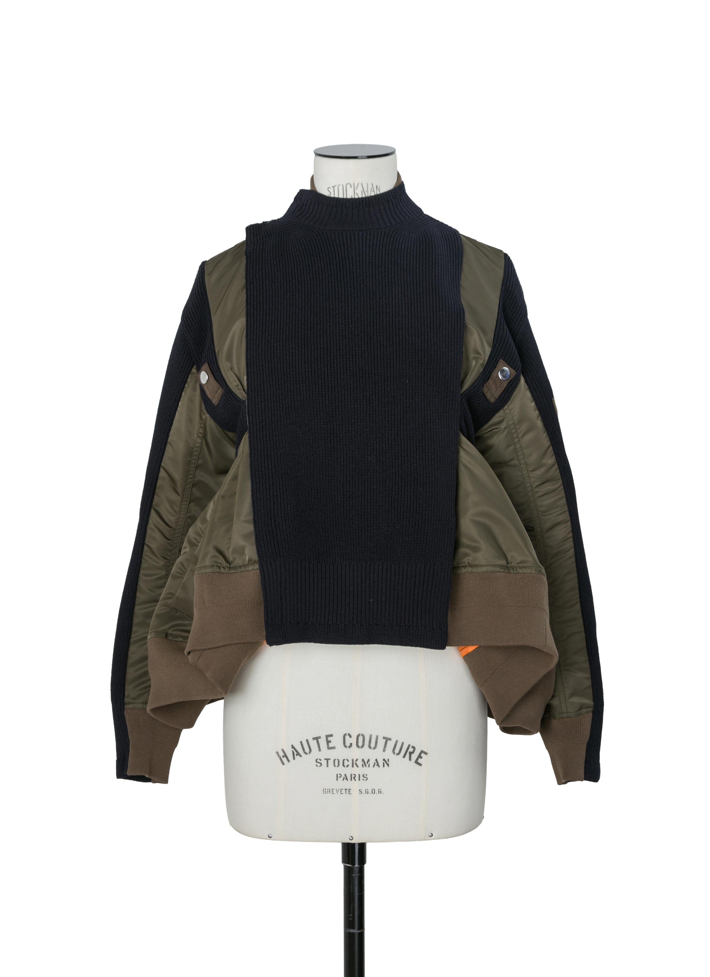 Knit Nylon Twill x Knit Blouson
