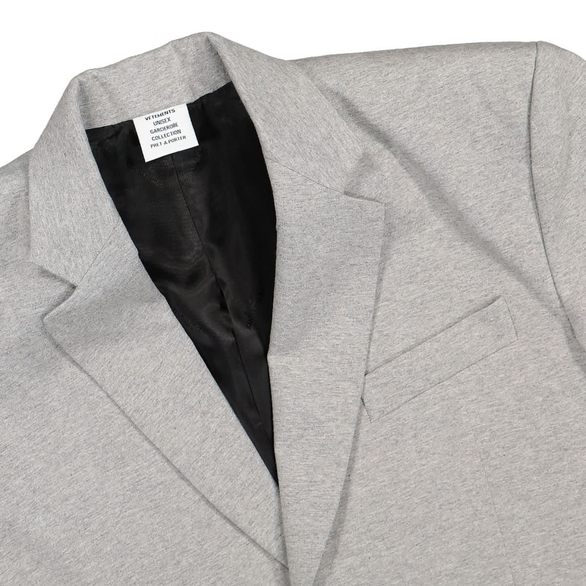Vetements Boxy Single Breasted Jersey Tailored Jacket