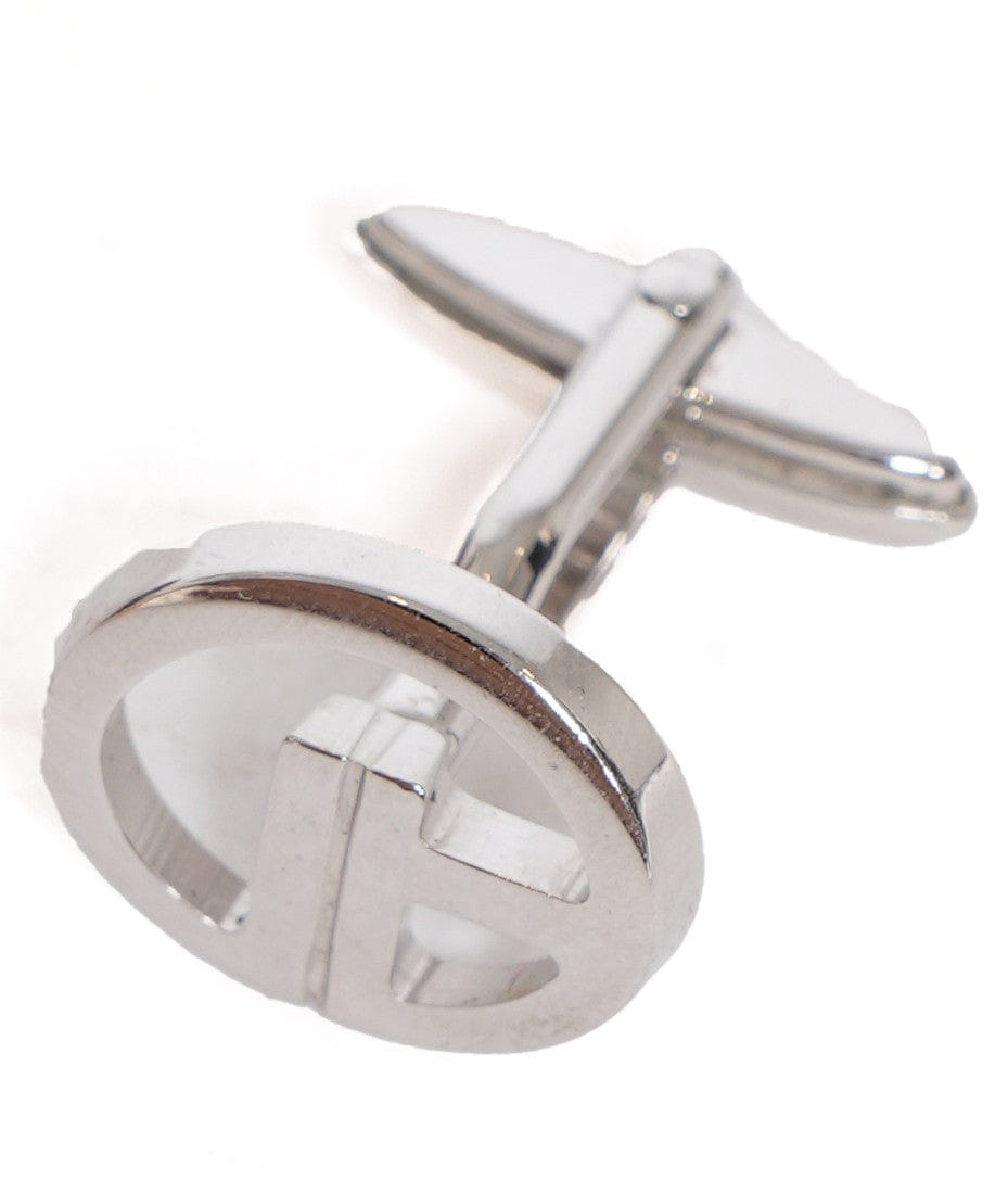 Dunhill AD Silver Onyx Cufflinks
