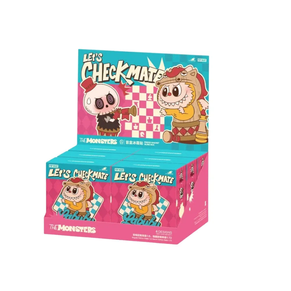 Pop Mart Labubu The Monsters Let's Checkmate Series Fridge Magnet Sealed Case (6 Blind Box)