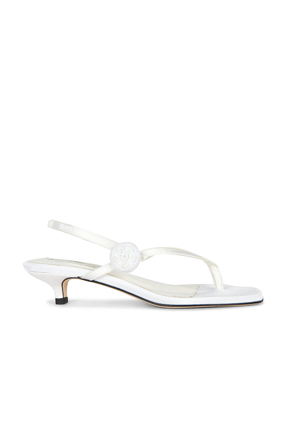Toteme Slingback Satin Heeled Flip Flop